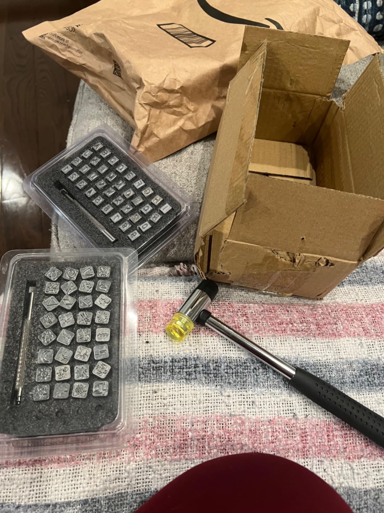 Leather Stamping Tools with Rubber Hammer, 71 PCS Leather Different Shape Saddle Making Stamp Punch Set customer photo 1