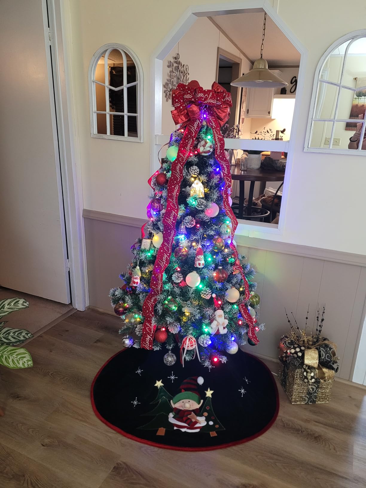 Christmas Tree Topper Christmas Wreath Bow 45