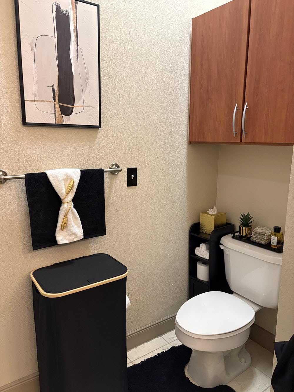 Homhedy Small Bathroom Storage Corner Floor Cabinet with Door and Shelves, Beside The Toilet Paper Stand for Skinny, Narrow Toilet Paper Cabinet, 7.9