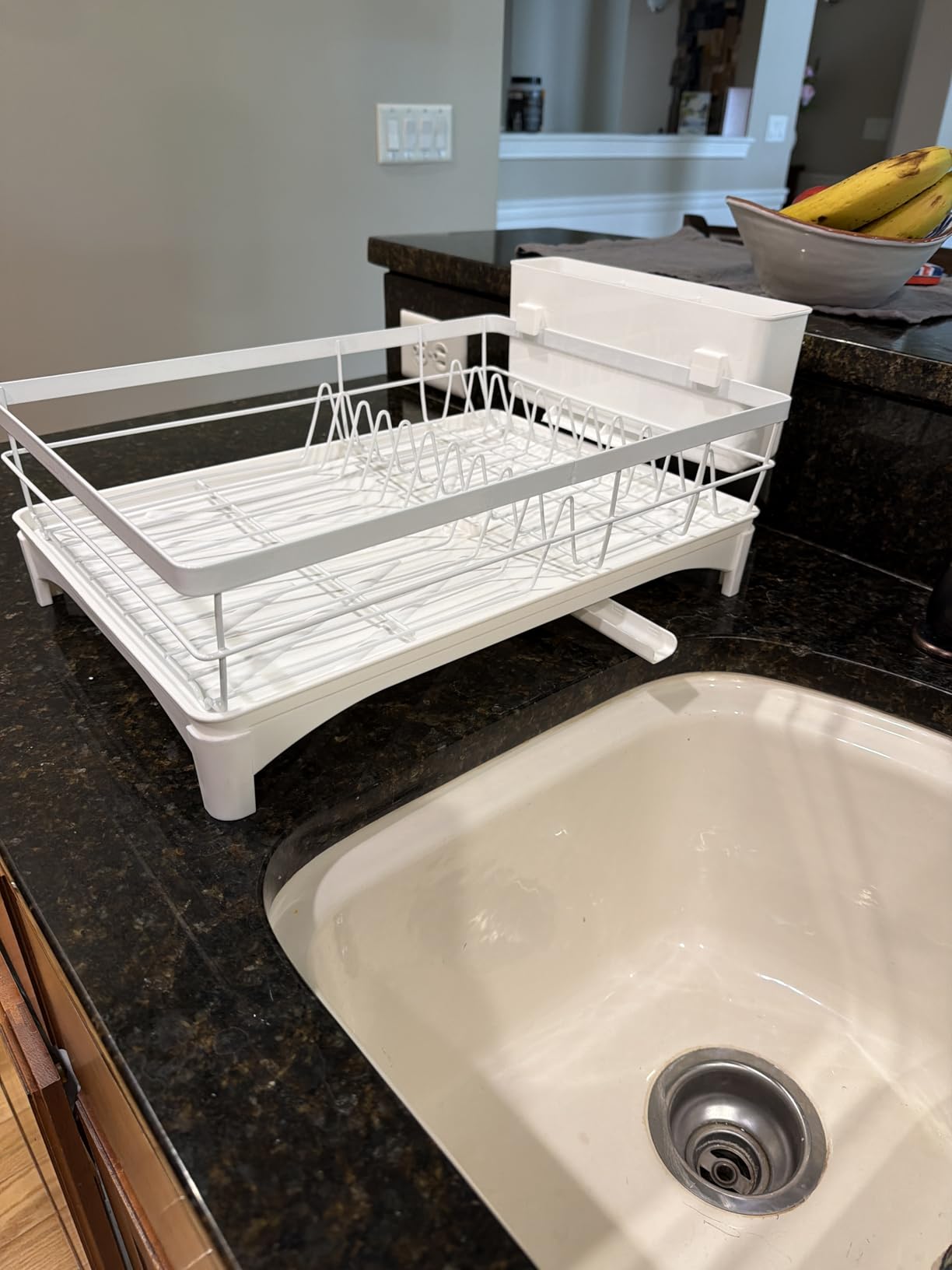SNTD Dish Drying Rack for Kitchen Counter - Large Dish Rack with Drainboard, Rustproof Dish Drainer with Utensil Holder for Sink, Black customer photo 1