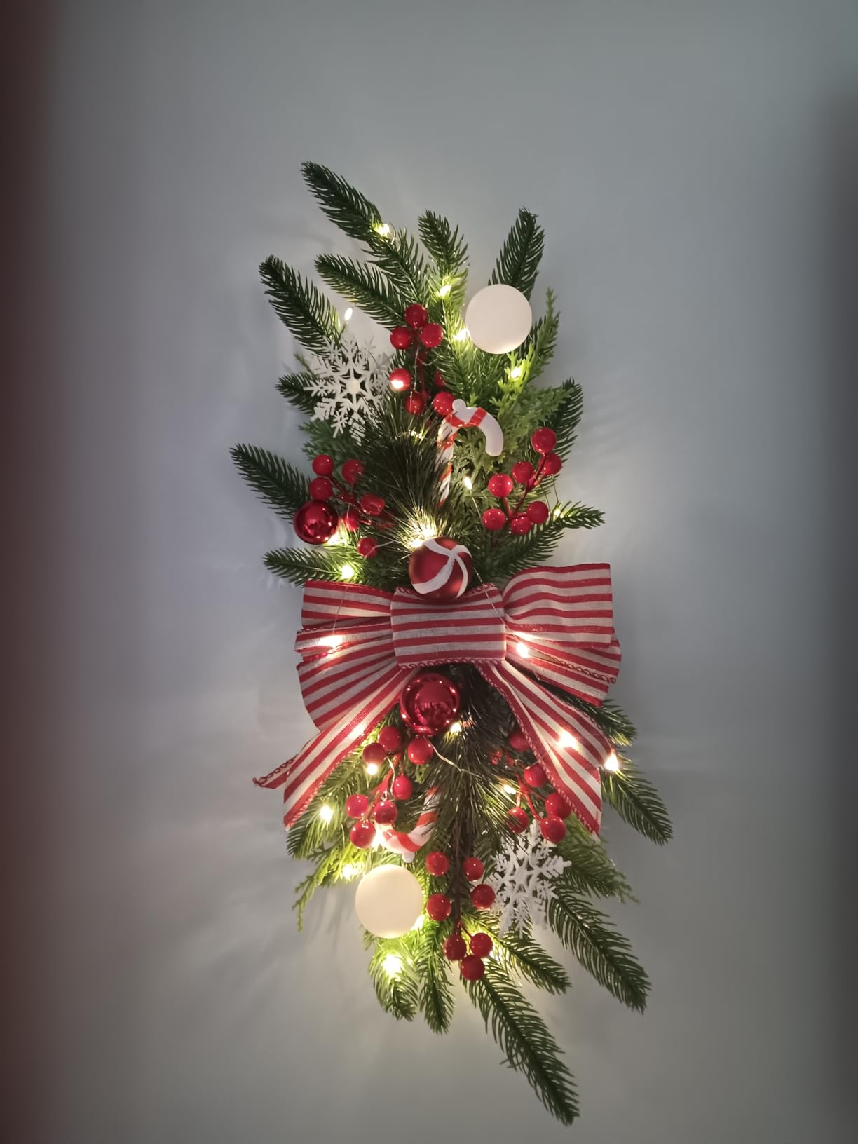 Lyrow 2 Pack Christmas Artificial Swags 24