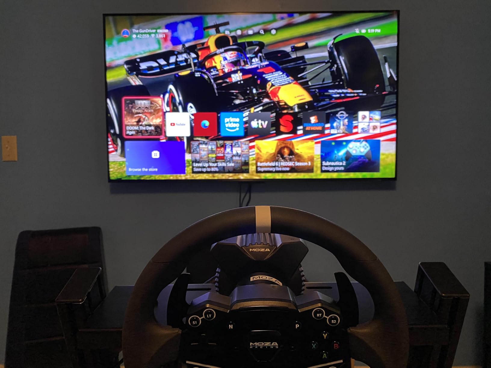 Marada Aluminum Profile Racing Simulator Cockpit with Seat, Unlimited Adjustment, Fit for Thrustmaster, for Fanatec, for Logitech G29 GPro, Sim Frame 8040, Not Include Steering Wheel Pedals Handbrake customer photo 1