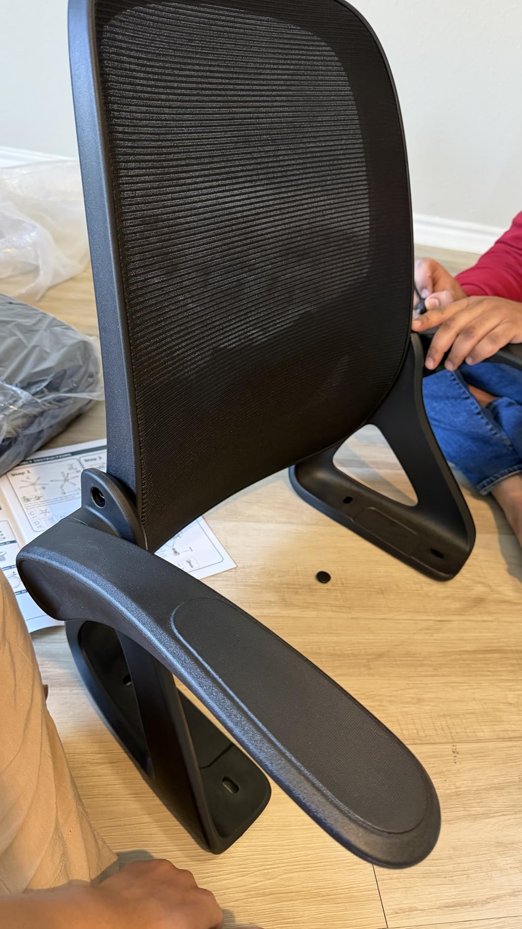 Kensaker Drafting Chair Tall Office Chair, Ergonomic Standing Desk Chair with Adjustable Foot Ring and Flip-up Armrests, Mesh Computer Chair for Art Studio, 300 LBS, Black customer photo 1