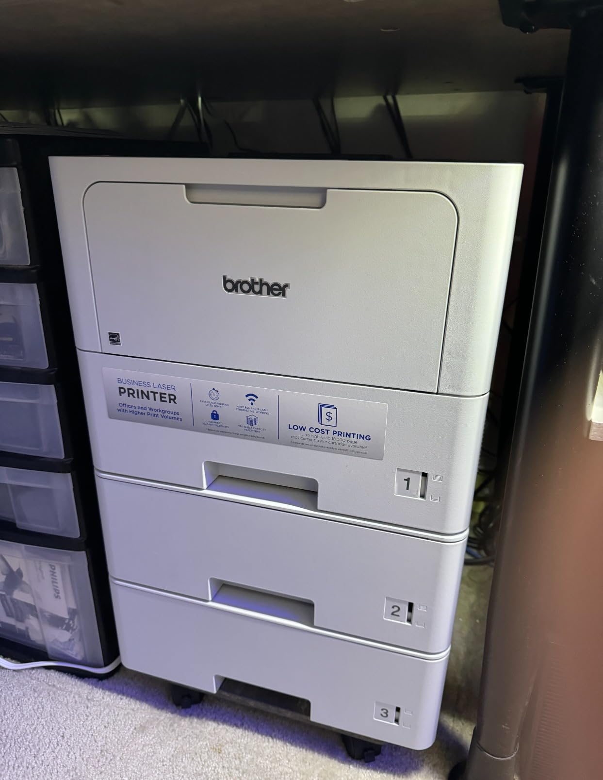 Brother Professional Laser Printer with High-Speed 50 ppm Output, Advanced Security Features, and Wireless Networking for Business, Monochrome Printing with Duplex Capability (HL-6210DW) customer photo 2
