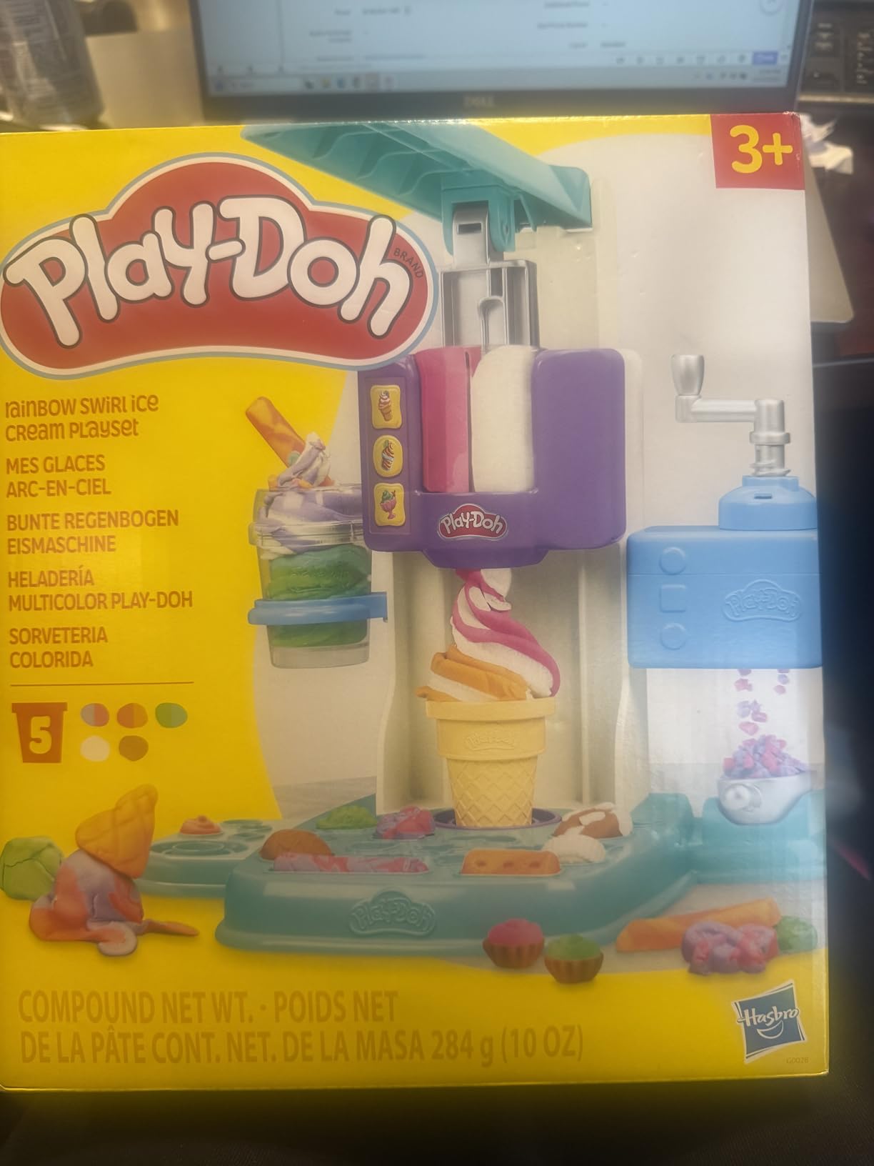 Play-Doh Rainbow Swirl Ice Cream Playset with 7 Pretend Play Kitchen Accessories, Arts and Crafts Toys for 3 Year Old Girls and Boys and Up customer photo 1