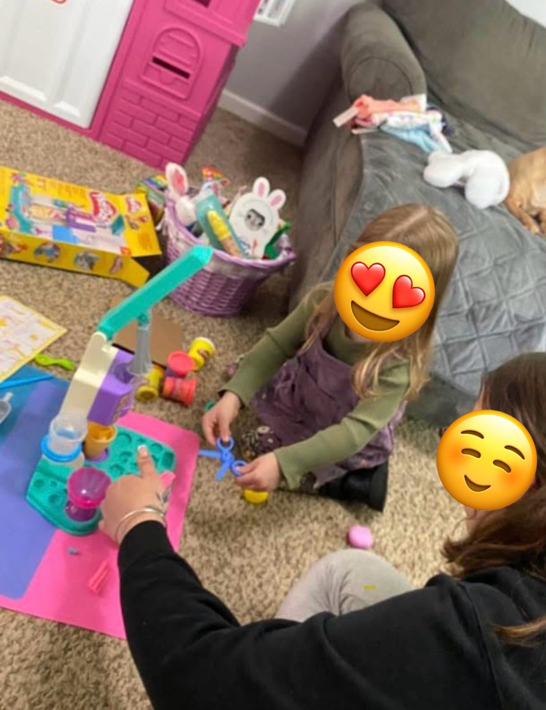 Play-Doh Rainbow Swirl Ice Cream Playset with 7 Pretend Play Kitchen Accessories, Arts and Crafts Toys for 3 Year Old Girls and Boys and Up customer photo 2