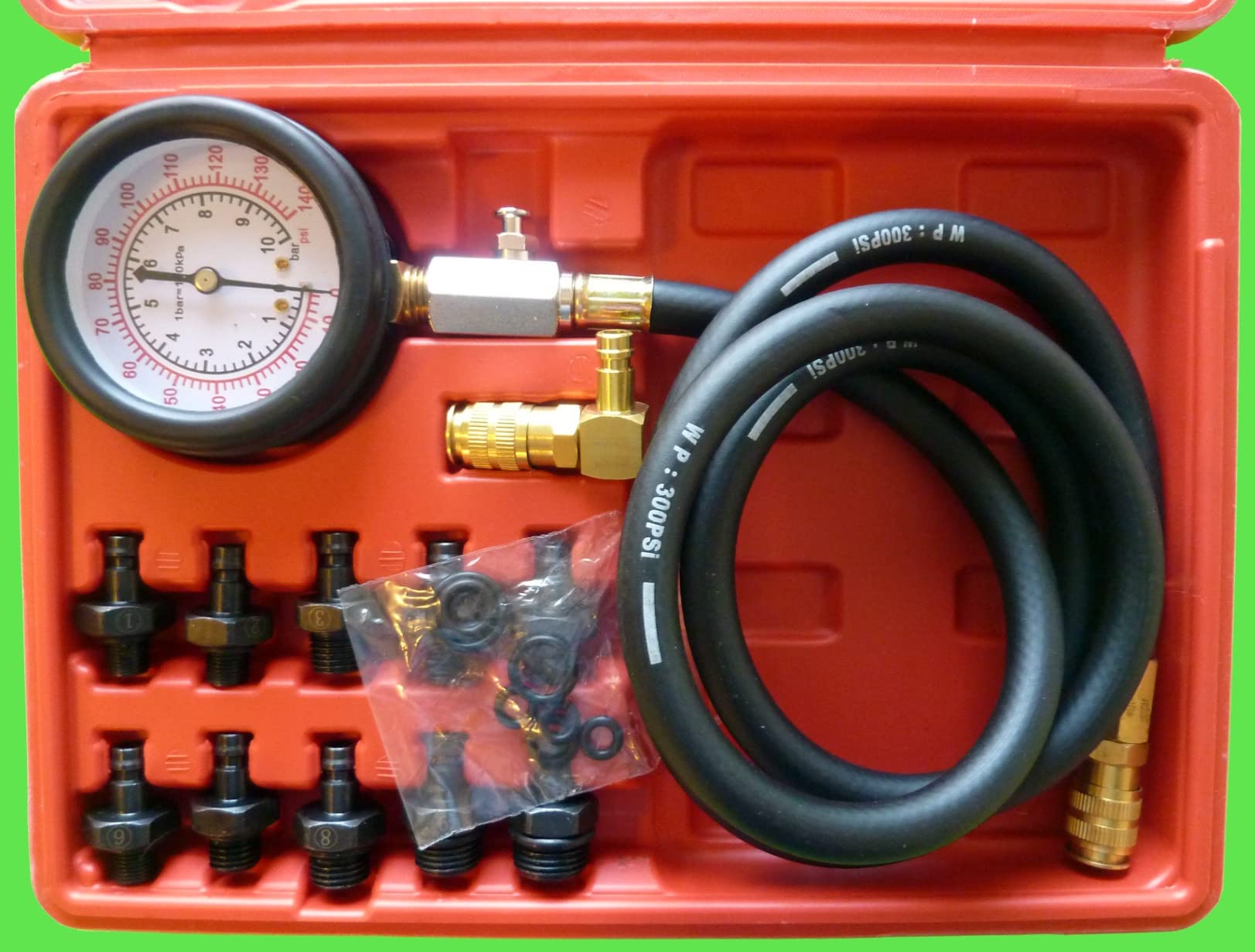 0-140PSI Fuel Injection Pressure Tester Kit, Pro Fuel Pressure Tester Kit, Car Truck Motorcycle Diagnostic Tool customer photo 2