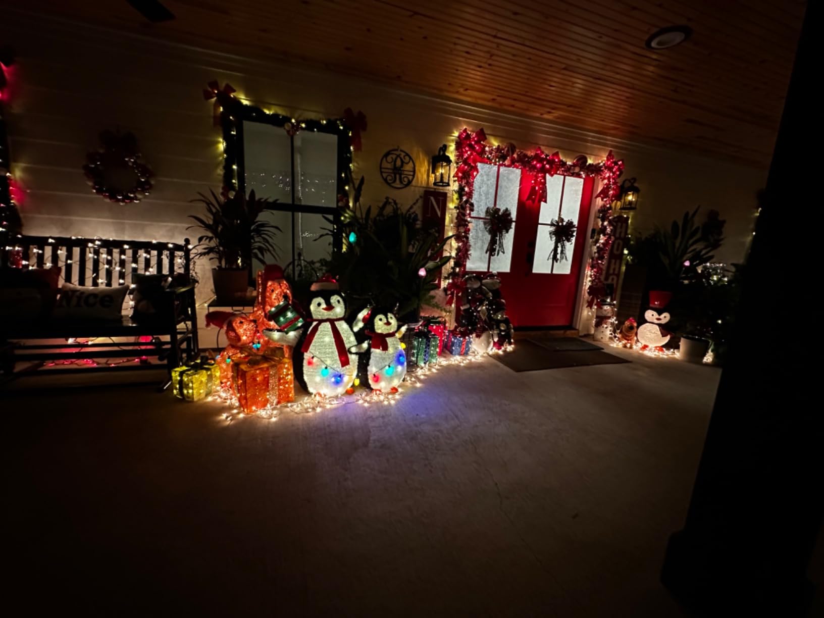 Best Choice Products 2-Piece Lighted Penguin Family, 3ft Pop-Up Outdoor Christmas Holiday Decoration w/ 150 LED Lights, Multicolored Lights - Red customer photo 2