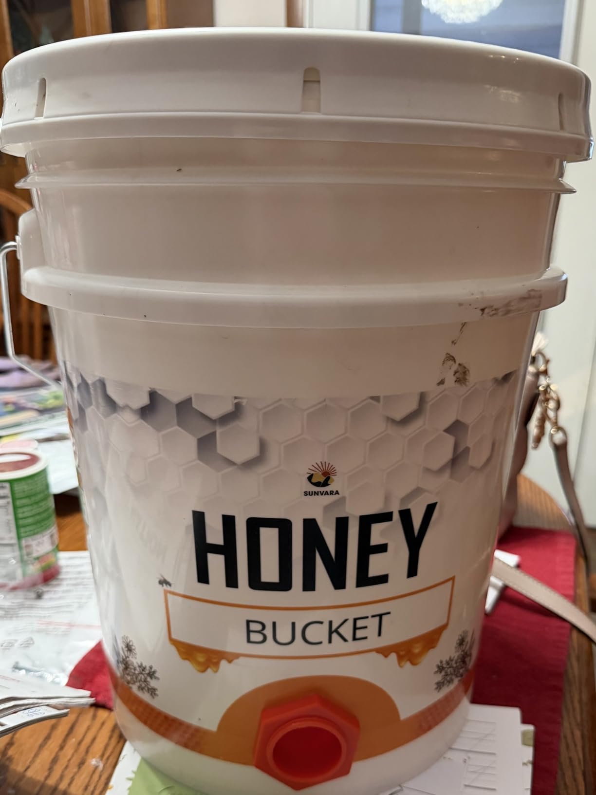SunVara Honey Bucket 5 Gallon Bucket with Spigot Extractor Equipment Food-Grade PP 20L Capacity customer photo 2