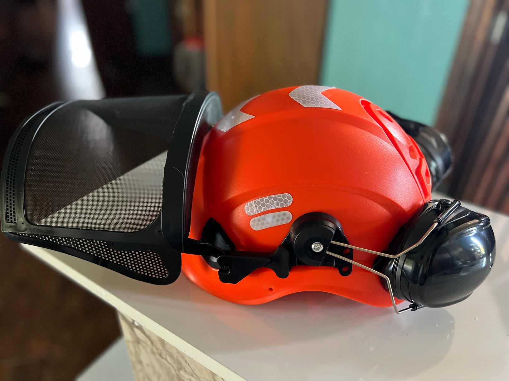 TOOLIOM Chainsaw Helmet with Face Shield and Ear Muffs, Forestry Safety Helmet, ANSI Z89.1 Certified Arborist Helmet, Chainsaw Safety Equipment (with Anti-Fog Goggles) customer photo 1