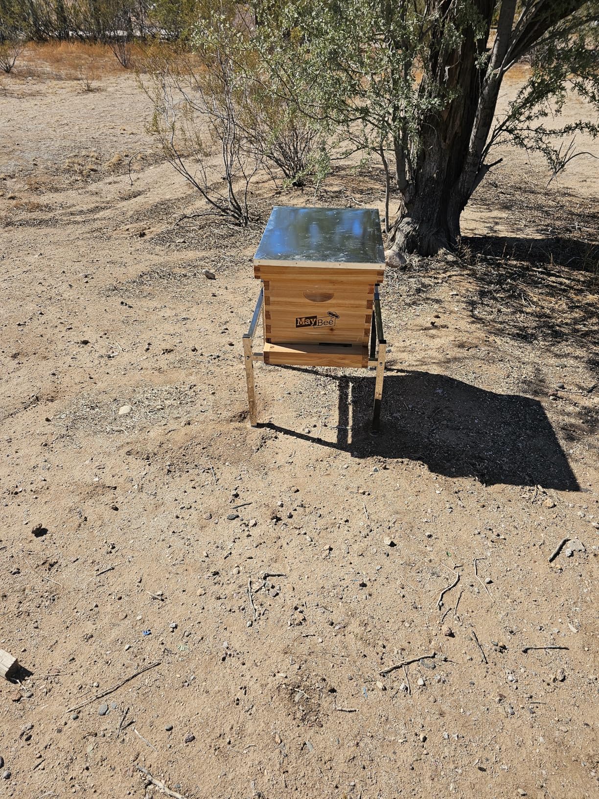Honey Lake Metal Bee Hive Stand for 8/10 Frame Beehive Box, Easy to Assemble Sturdy Beehive Stand for Beekeeping, Bee Hives Frame Stands with Round Base customer photo 1