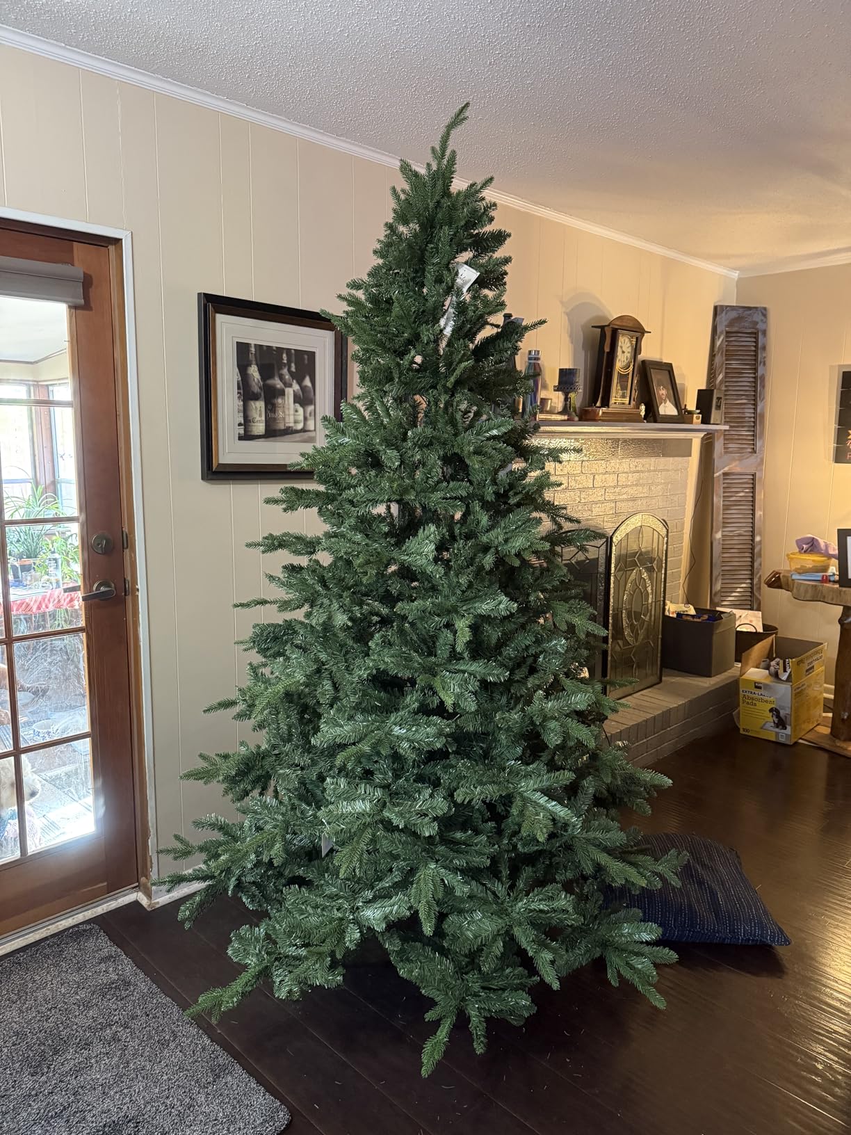 Treepool 7FT Unlit Artificial Christmas Tree with 2272 PE & PVC Mixed Branch Tips, Hinged Premium Spruce Design, Foldable Metal Stand, Green, Full Size Holiday Tree for Living Room Centerpiece customer photo 2