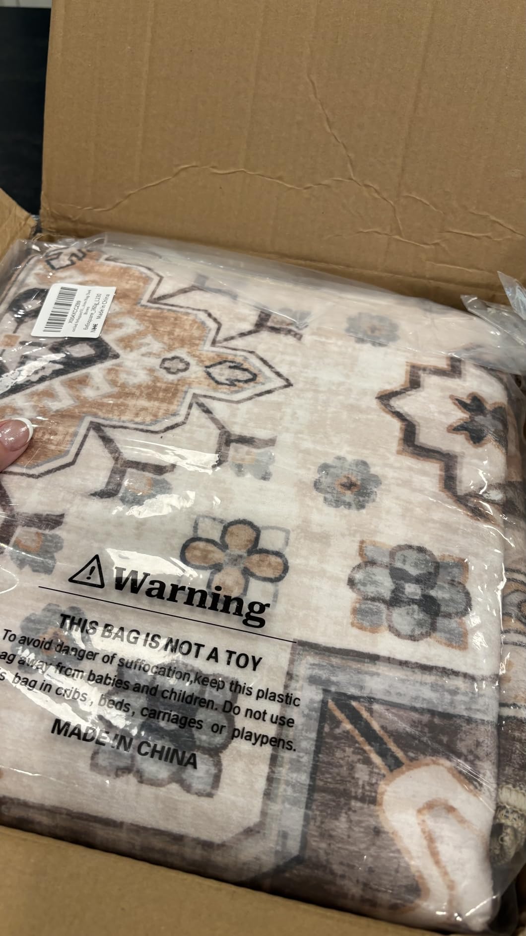 Vintage Living Room Area Rug 8x10 - Large Soft Washable Oriental Traditional Distressed Farmhouse Rugs for Bedroom - Indoor Floor Accent Carpet for Home Office House Decor - Beige customer photo 1