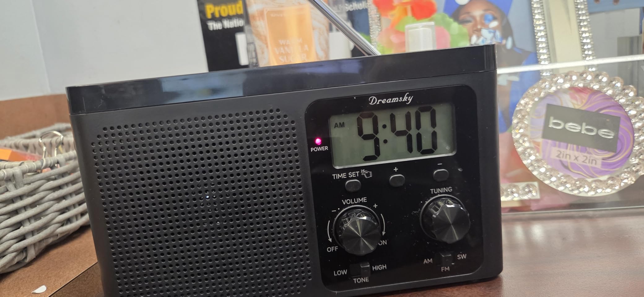 DreamSky AM FM Radio Portable - Shortwave Radio Battery Powered or Plug in Wall for Home Outdoor, Strong Reception, Large Dial Easy to Use, Digital Time Display, Transistor Antenna, Seniors Small Gift customer photo 1