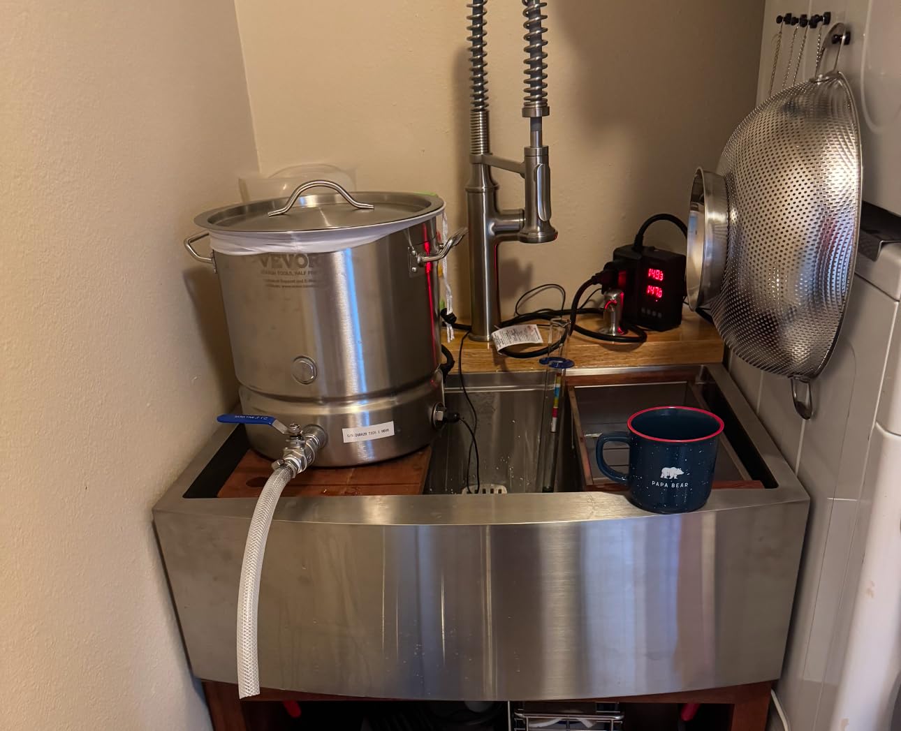 VEVOR Brew Kettle 16 Gal, Brewing Pot Stainless Steel, Brew Kettle Pot for Beer Brewing with Filter&Filter Tray, Tri Ply Bottom customer photo 1