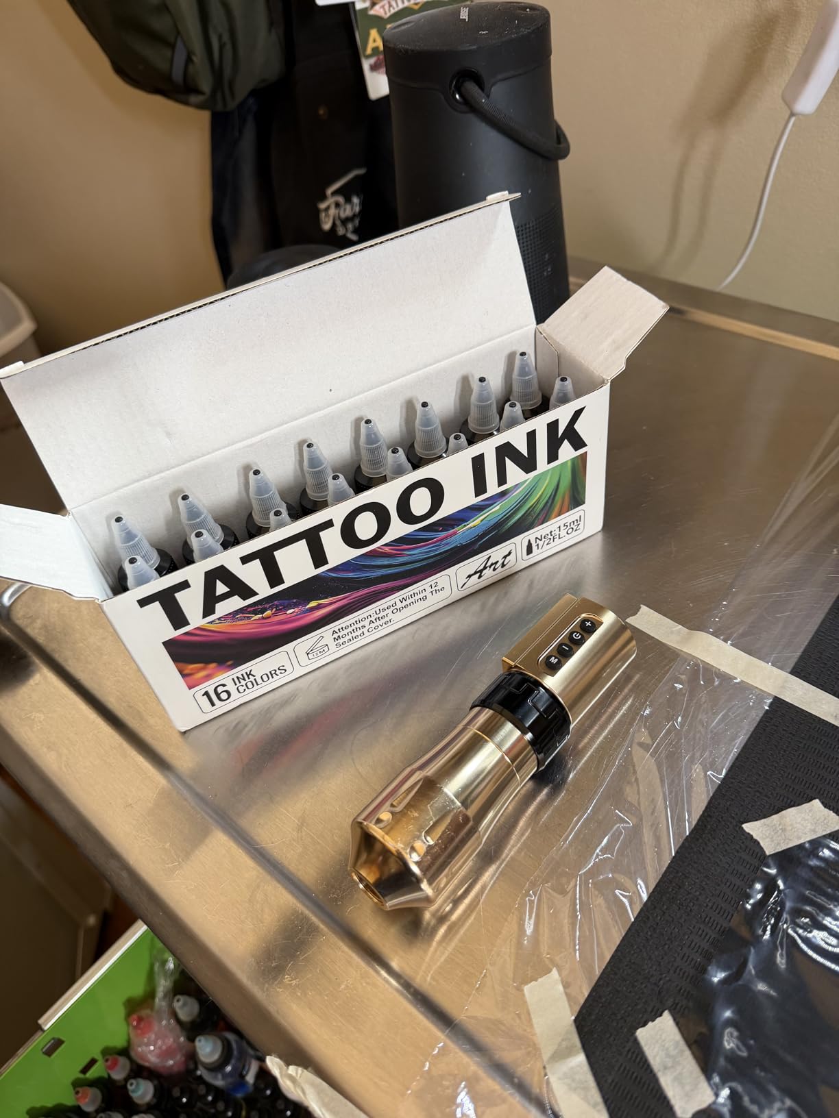 CNC Tattoo Ink Set 1/2oz (15ml) Tattoo Supply Ink USA 16 Colors Pigment Kit for Lining, Shading TI6003-15-16 customer photo 1