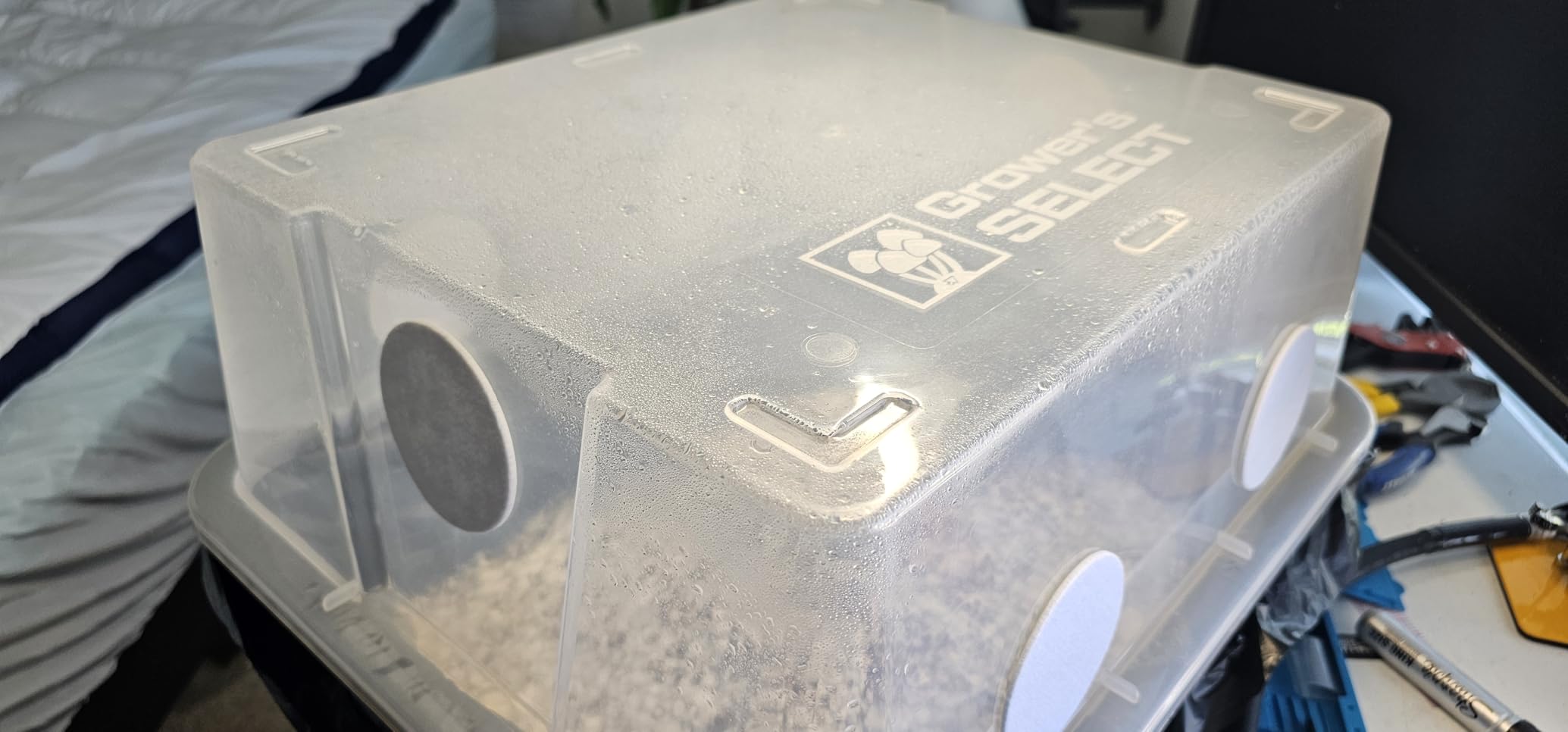 Myco Labs Grower's Select 28Q Cube Mushroom Monotub Fruiting Chamber with Filter Disks and Liner customer photo 1