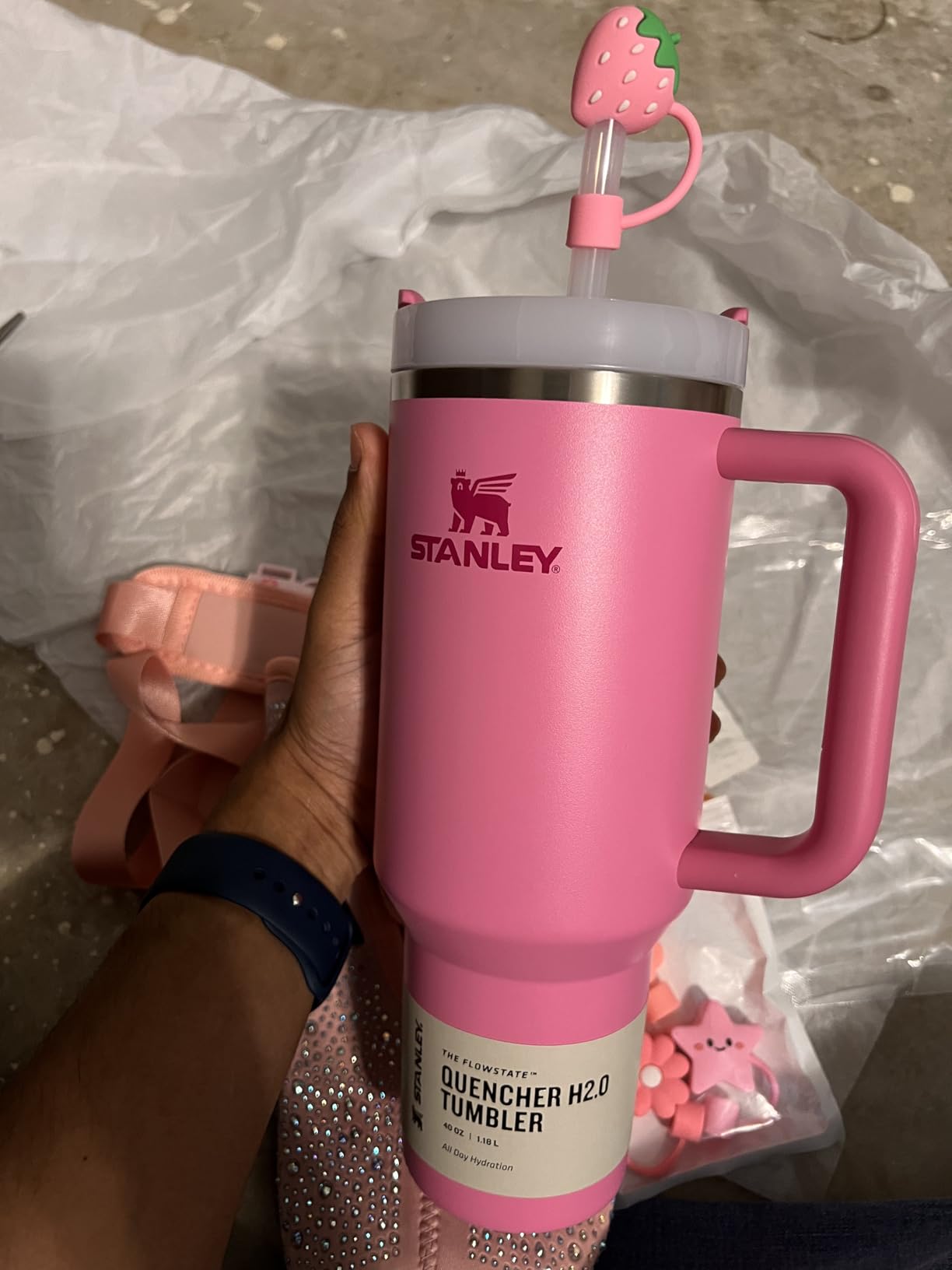 STANLEY Quencher H2.0 Tumbler with Handle and Straw 30 oz | Flowstate 3-Position Lid | Cup Holder Compatible for Travel | Insulated Stainless Steel Cup | BPA-Free | Rose Quartz 2.0 customer photo 2