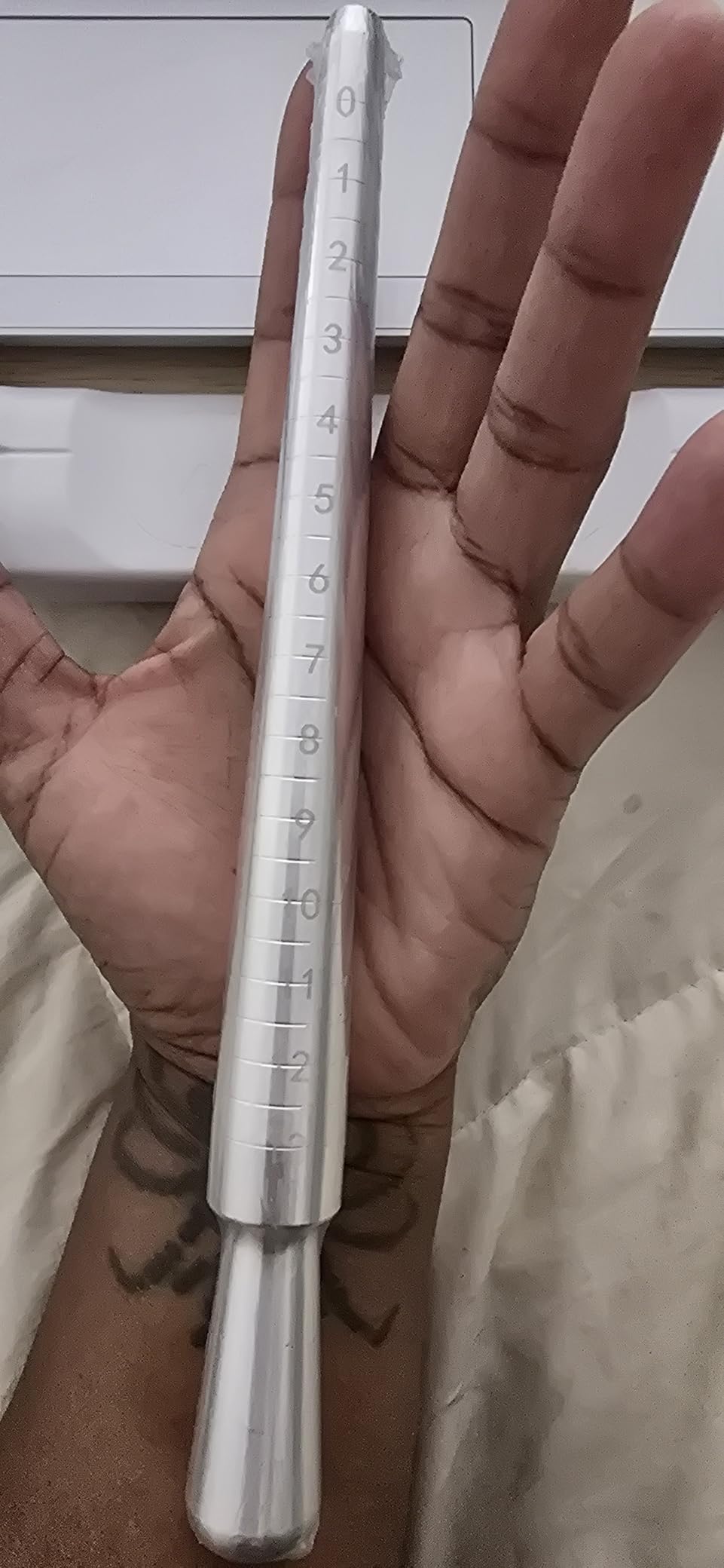 Meowoo Ring Sizer, Can be Hammered Solid Ring Mandrel and Jewelry Rubber Mallet, Integrated Conical Solid Ring Mandrel Sizer Tools for Ring Repair and Measurement, Jewelry Sizing Measuring customer photo 1