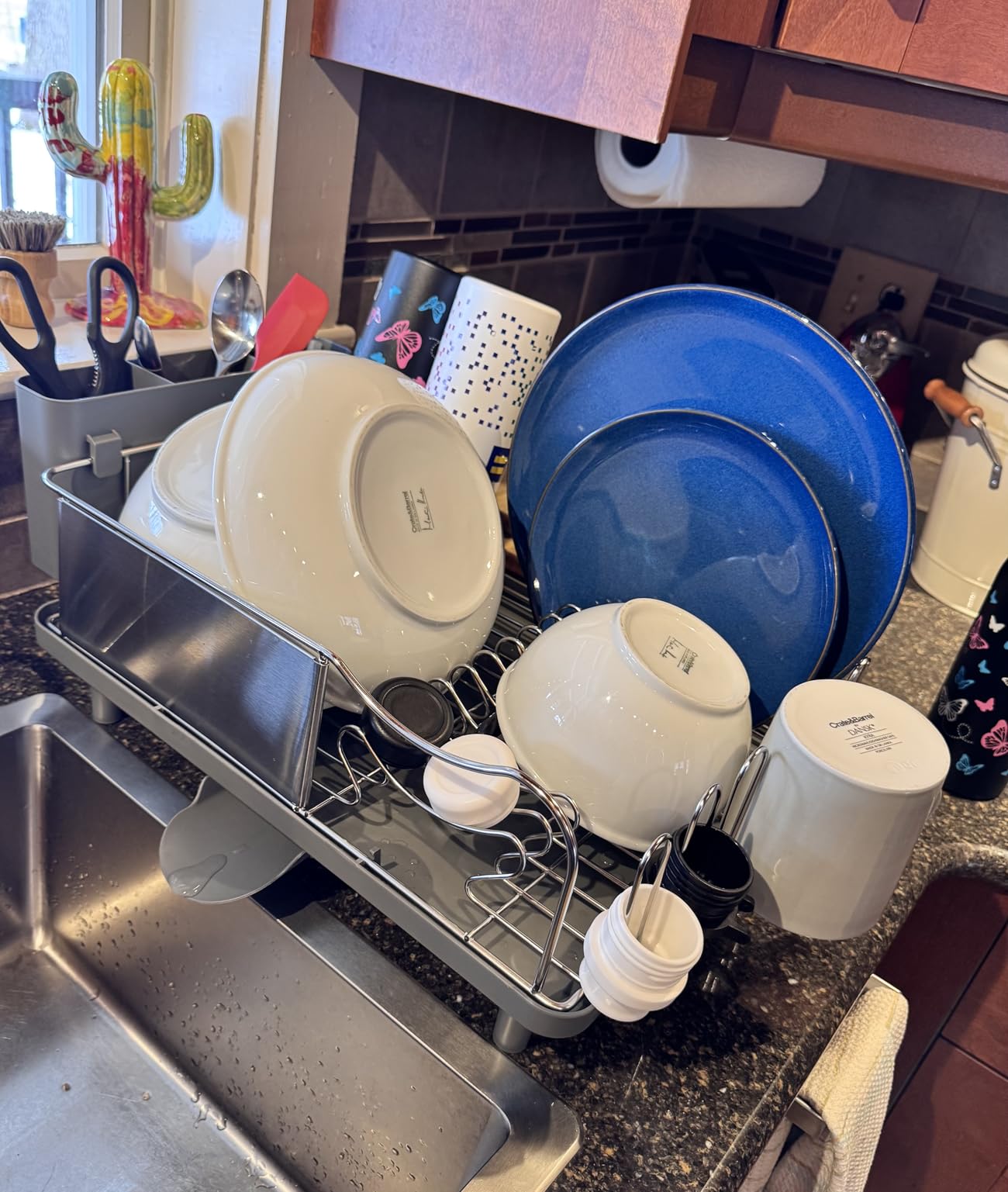 Urackify Stainless Steel Dish Drying Rack - Large Capacity Kitchen Counter Organizer with Drain Board, Utensil Holder & Detachable Cup Shelf, 304 Surgical-Grade Rust-Proof Dish Drainer, Easy Assembly customer photo 1