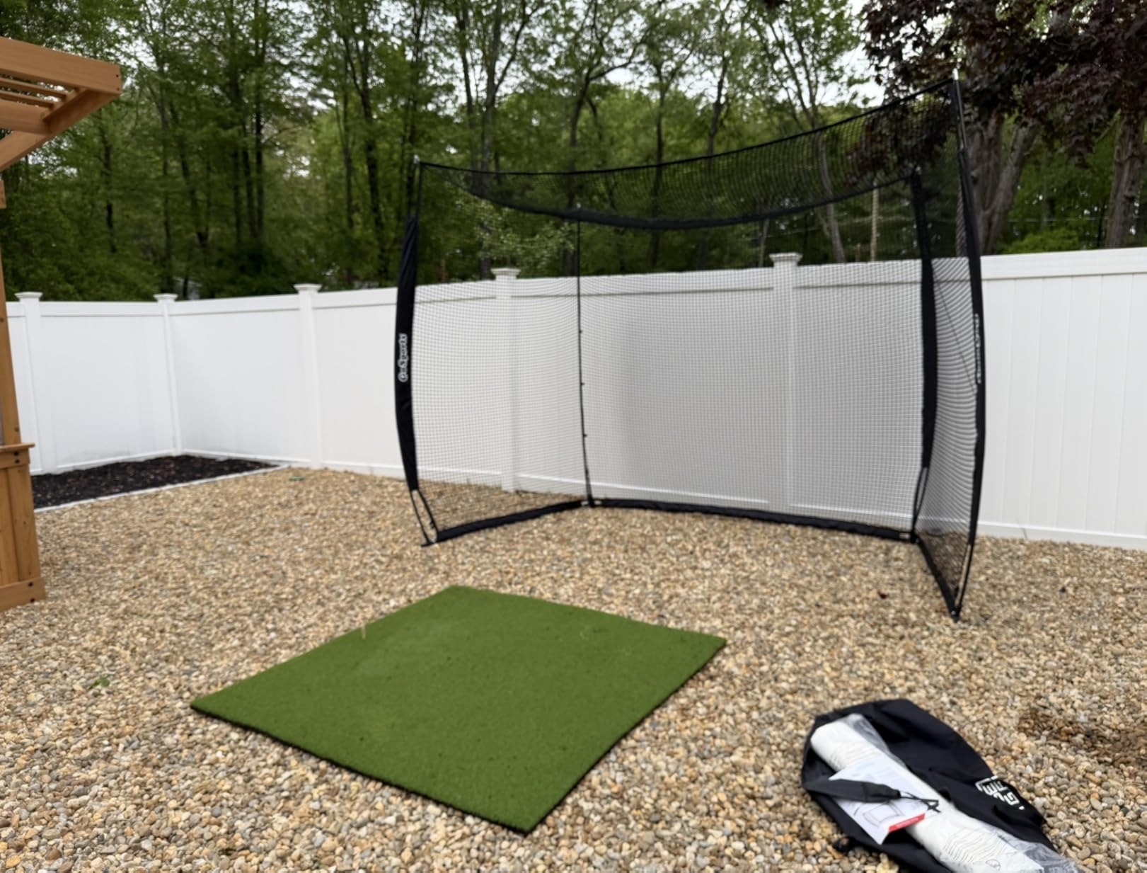 GoSports Range Cage 10 ft x 8 ft Golf Net Cage - Indoor & Outdoor Golf Practice Net for Full Swing Training and Home Golf Simulator Setups customer photo 1