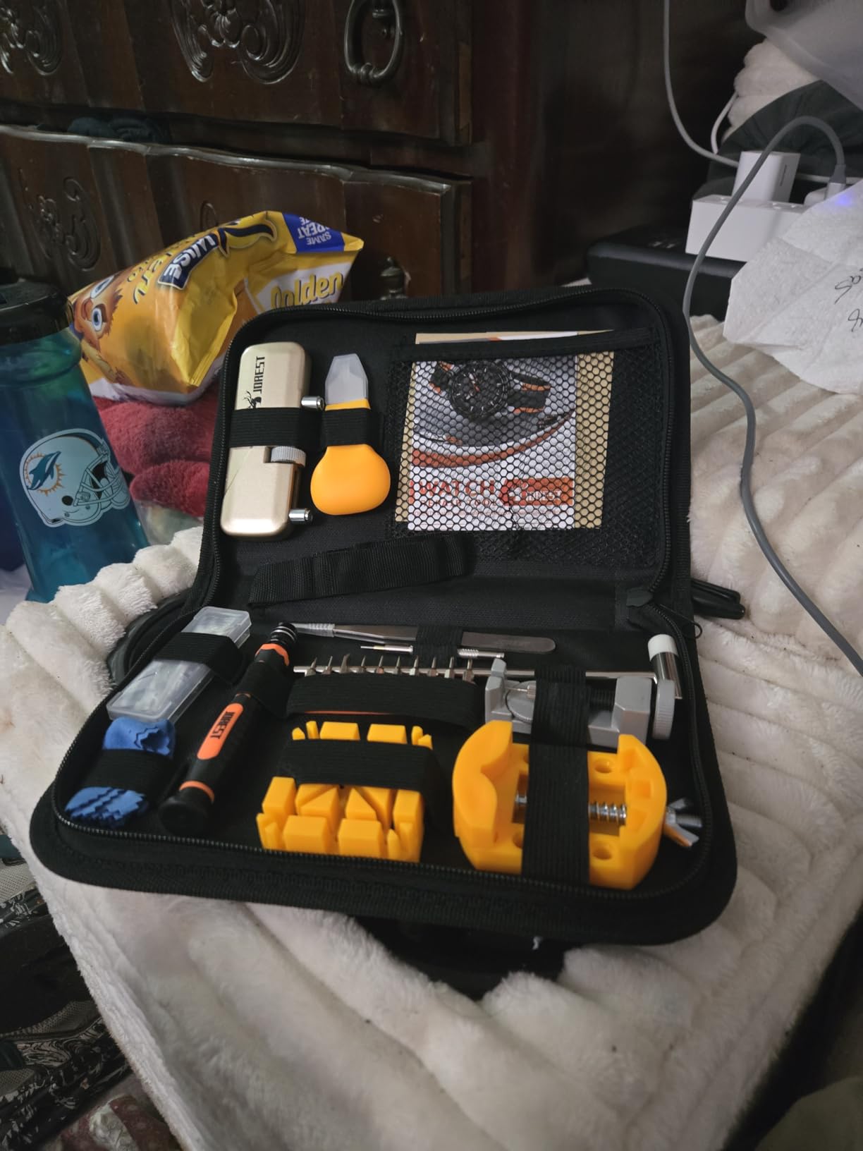 JOREST Watch Repair Tool Kit, Battery Replacement & Strap Adjustment, Wrench Opening Back Cover, Case Opener, Link Remover, Bracelet Resizing, Band Pin Removal, Screwdriver, Spring Bar customer photo 1