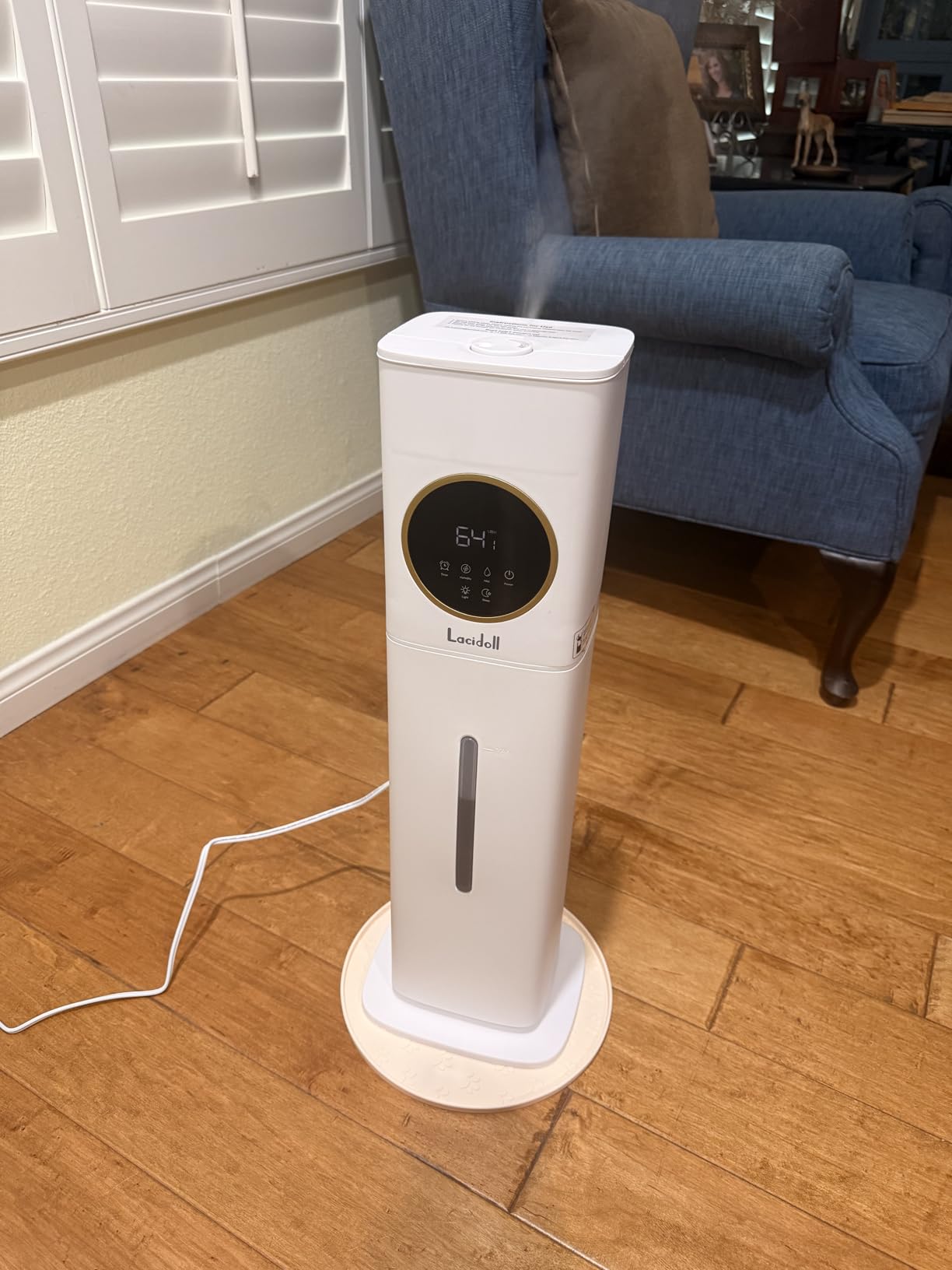 Humidifier Large Room Bedroom with Night Light, 2.1Gal(8L) Humidifiers for Home with Essential Oil Diffuser, Top Fill Whole House Cool Mist Humidifiers for Plants Baby Kids Adults(Black) customer photo 1