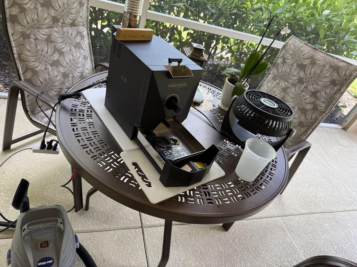 500g Automatic Coffee Roaster Machine for Home Use With Smoke Filter (Suitable for Light Roasting), Smoke Pipes (Suitable for Medium and Dark Roasting) and Chaff Collector customer photo 2