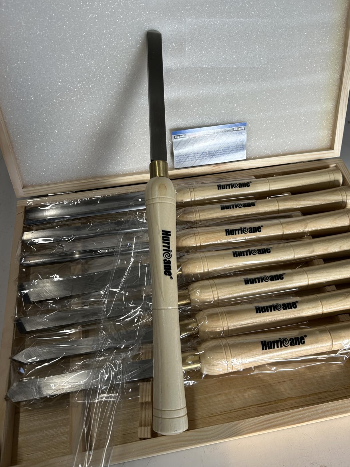 HURRICANE 8pc Wood Lathe Chisel Set, M2 HSS Wood Turning Tools with 10