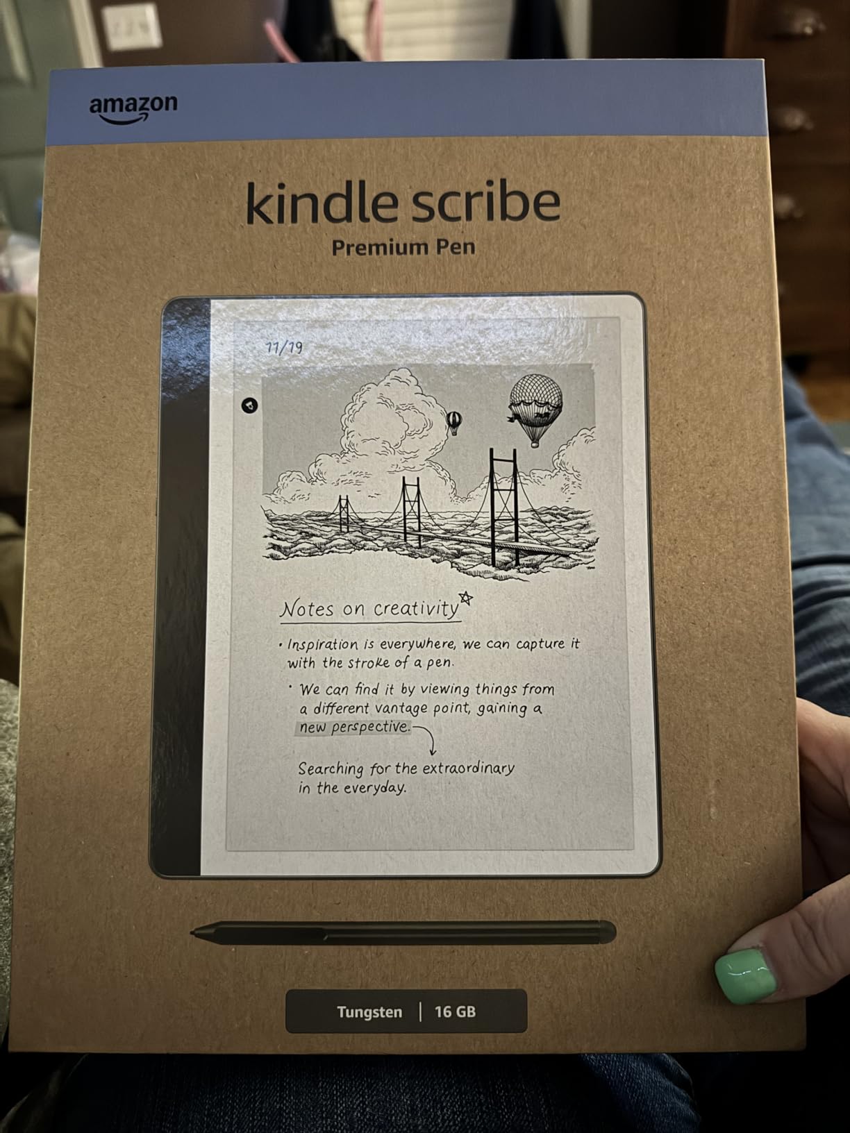 Kindle Scribe (16GB) - Your notes, documents and books, all in one place. With built-in AI notebook summarization. Includes Premium Pen - Tungsten customer photo 2