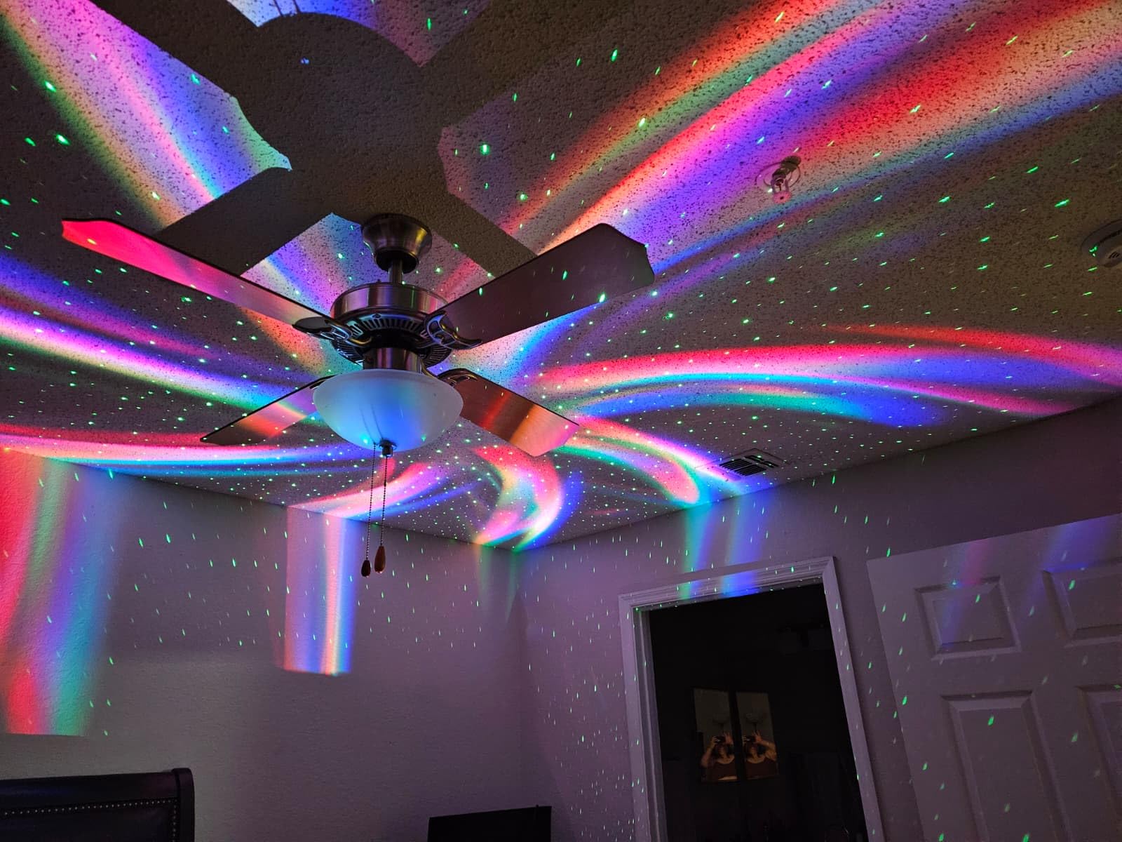 Rossetta Dual Lens Galaxy Projector, Star Projector for Bedroom with 58 Light Effects, Night Light Projector with White Noise & Bluetooth Speaker, Remote Timer, Room Decor Gift for Kids Adults Teens customer photo 1