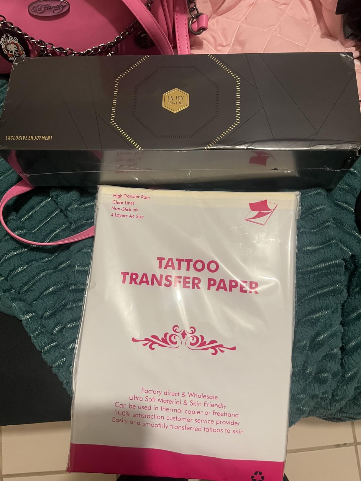 Phomemo Tattoo Stencil Printer Upgraded, TP81 Bluetooth Tattoo Printer with 10pcs Transfer Paper, Compatible with Phone/Tablet/PC, Tattoo Supplies for Tattoo Artists & Beginners, White customer photo 1
