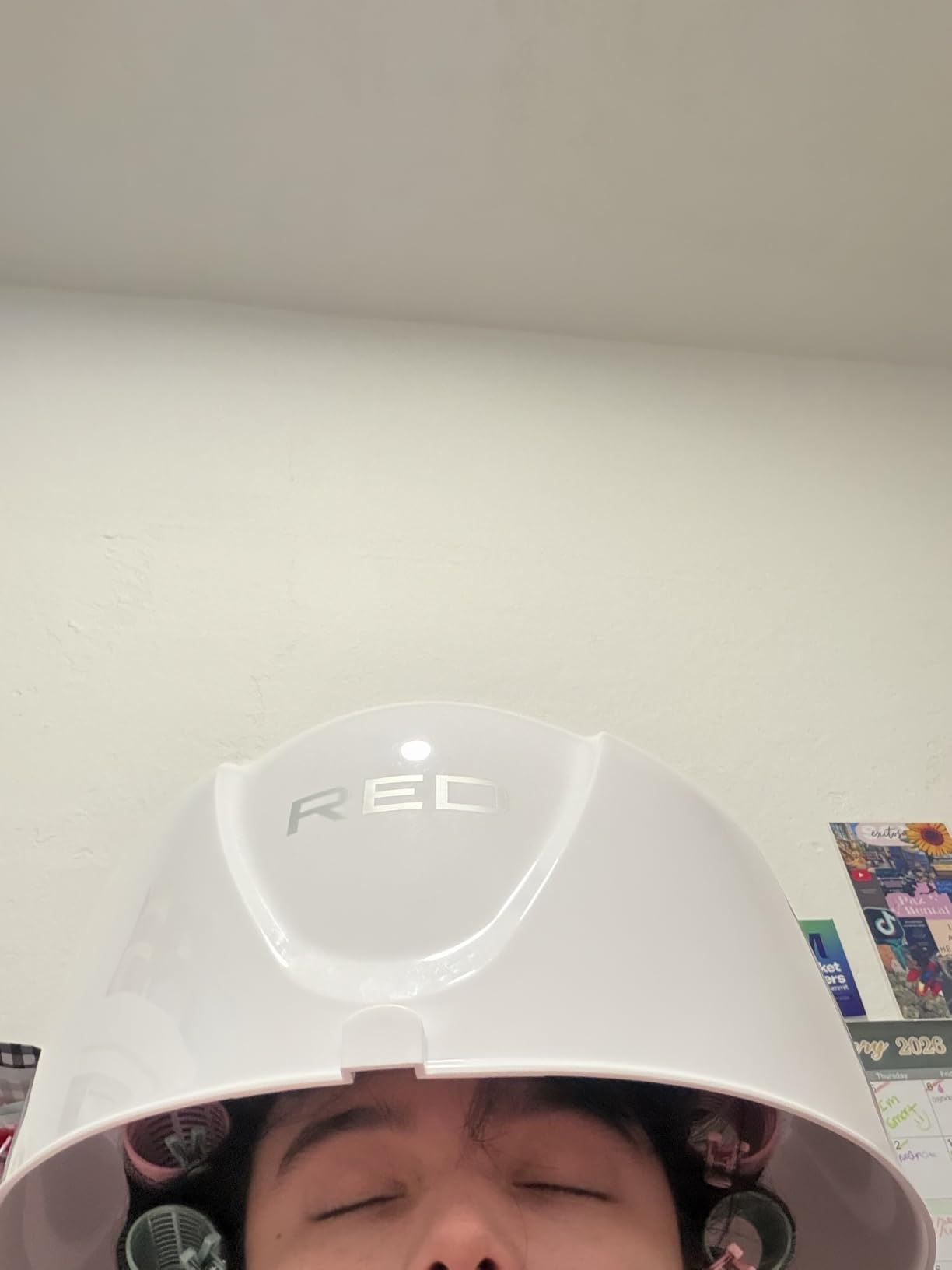 Red by Kiss 3000 Ceramic Tourmaline Professional Hood Dryer, 4 Heat Settings Blow Dryer for Home & Salon, Height Adjustable Convenient Big Hood Size Extra Coverage (1875 Wattage) customer photo 2