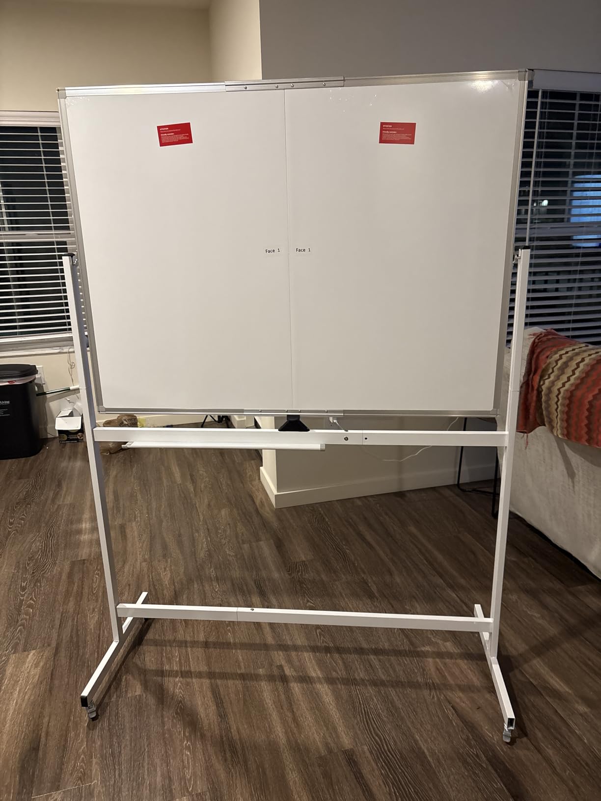maxtek Rolling Whiteboard, 48x36 Large Magnetic White Board with Stands, Big Double-Sided White Board Dry Erase on Wheels for Homeschool, Home Office, Office, School (Silver, 48 x 36) customer photo 2