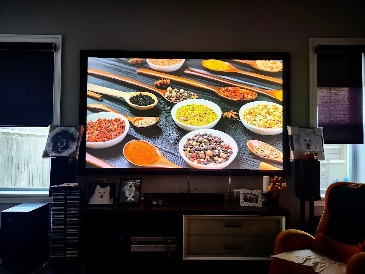 Dangbei DBOX02 Laser Projector 4K GTV, 2450 ISO Lumens, Netflix Officially Licensed, Blu-ray 3D, Home Theater Projector with WiFi and Bluetooth, HDR10+, 200-inch Picture, Dolby Audio customer photo 2