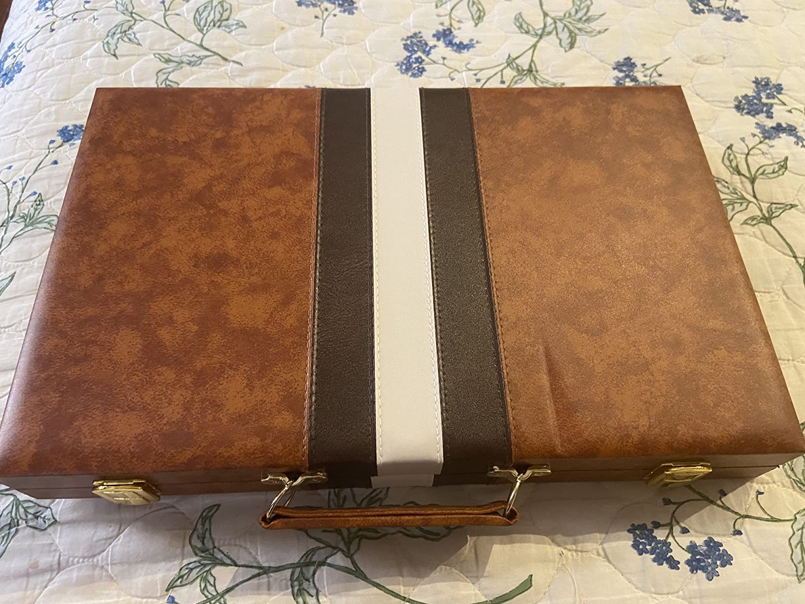 AMEROUS Backgammon Set, 18 Inches Classic Board Game with Leather Case customer photo 2