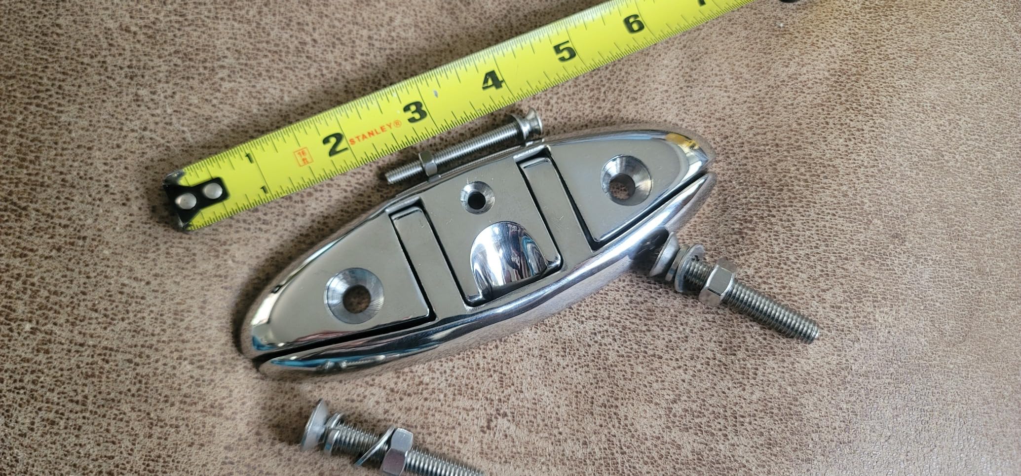 Folding Boat Cleats 5 inch 6 inch 316 Stainless Steel Flip up Dock Cleats Marine Grade Rope Cleat for Deck, Yacht with Fasteners customer photo 1