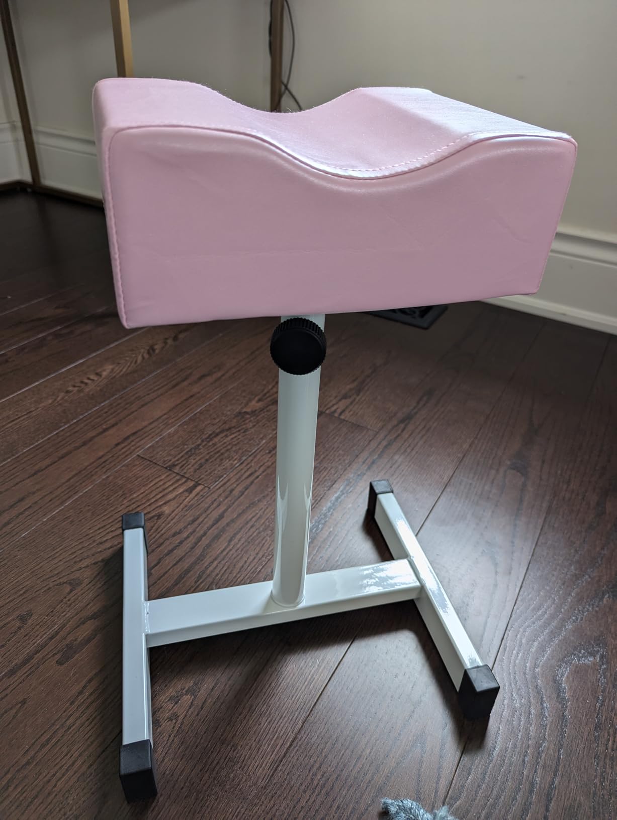 Pedicure Foot Rest,Height Adjustable Pedicure Chair,Non-Slip Pedicure Stool for Massage Office or Home,Pink customer photo 2