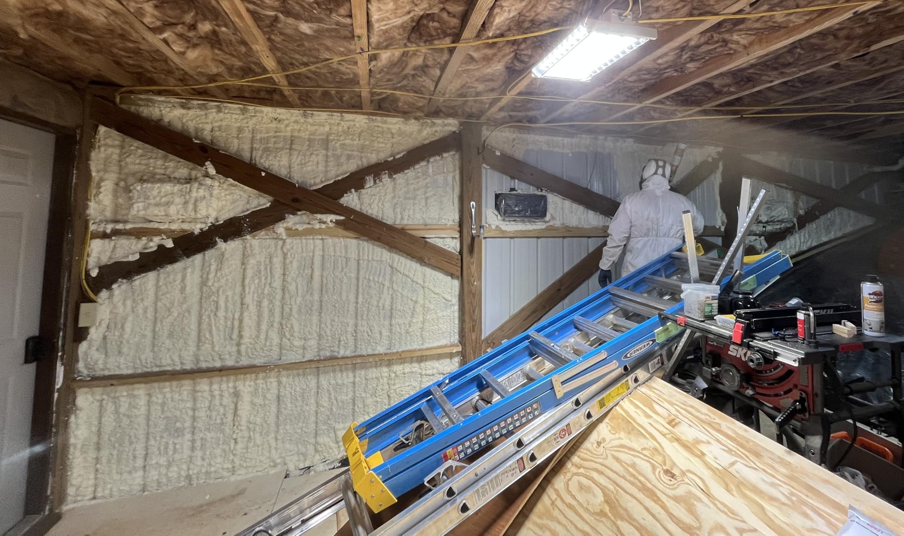 Kraken Bond Fastcoat Fire Rated Spray Foam Insulation Closed Cell in a Can 480 sq ft (24x27.1 oz.) (R-Value 11.32 / 2in) - Spray Foam for Garage Door, Attic, Wall Gun & Cleaner Included, 24 Pack customer photo 1