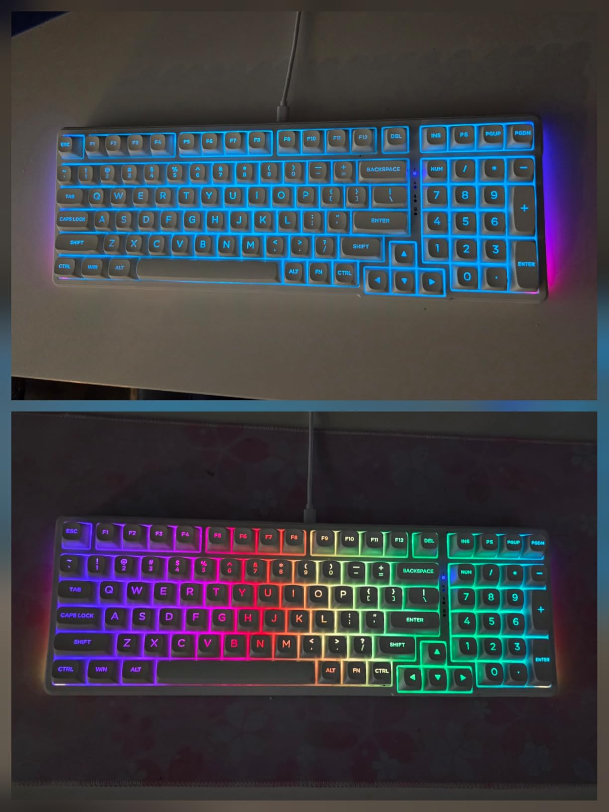 HUO JI E-Yooso Creamy Mechanical Keyboard Wired, Hot Swappable, Pre-lubed Linear Switches, Gasket Structure with Sound Dampening Foam, RGB Backlit, 99 Keys Custom Gaming Keyboard for PC/Mac,White customer photo 1