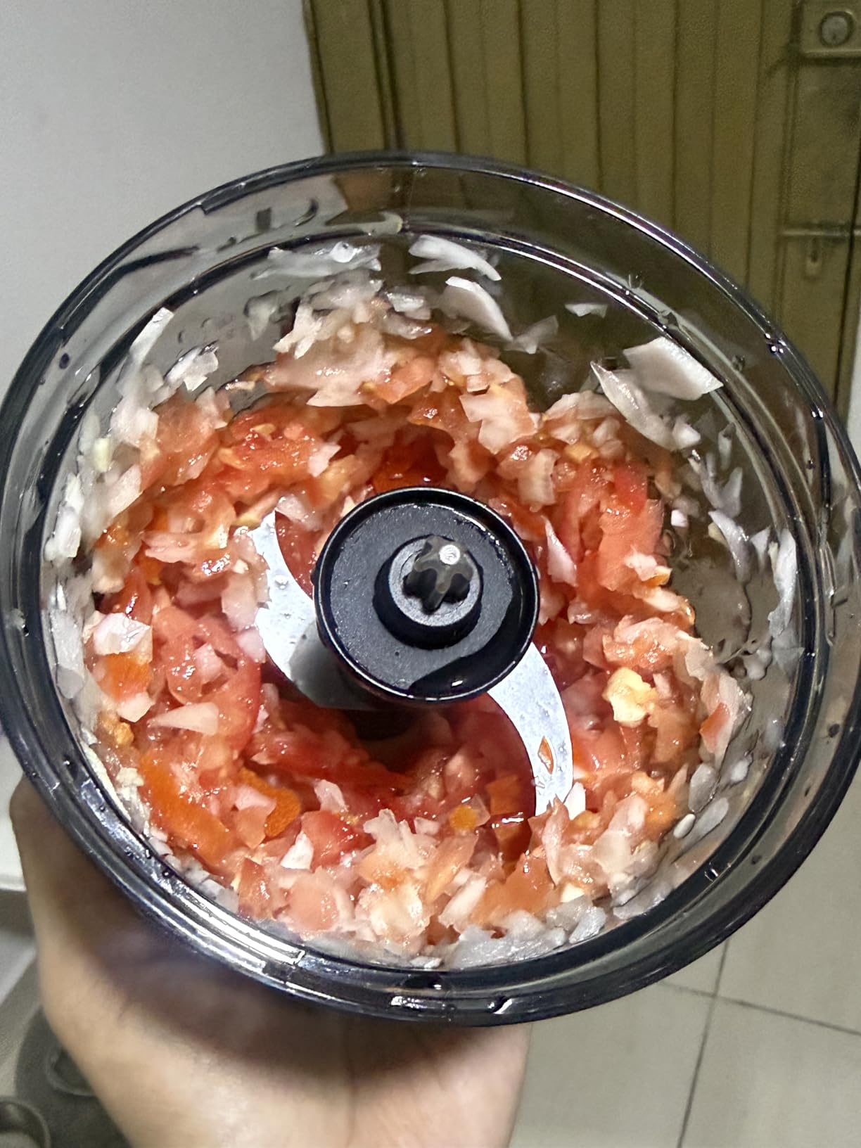 Food Processor 4 Cup, Electric Food Chopper, Small but Powerful Meat Grinder with 2 Bowls, 2 Speed & 4 Blades for Vegetable, Meat, Nuts, Functions for Chopping, Dicing, Mixing and Puree customer photo 1