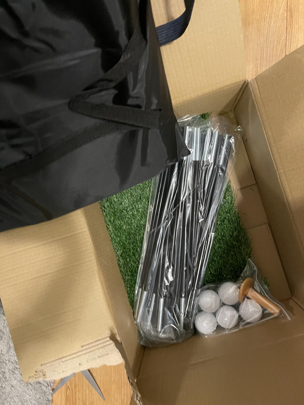 Golf Net: 10x7ft Golf Practice Net for Backyard Chipping Driving with Dual-Turf Golf Hitting Mat, All-in-1 Outdoor Indoor Golf Hitting Net with Multiple Targets, Golf Aid for Men/Golf Lovers customer photo 1