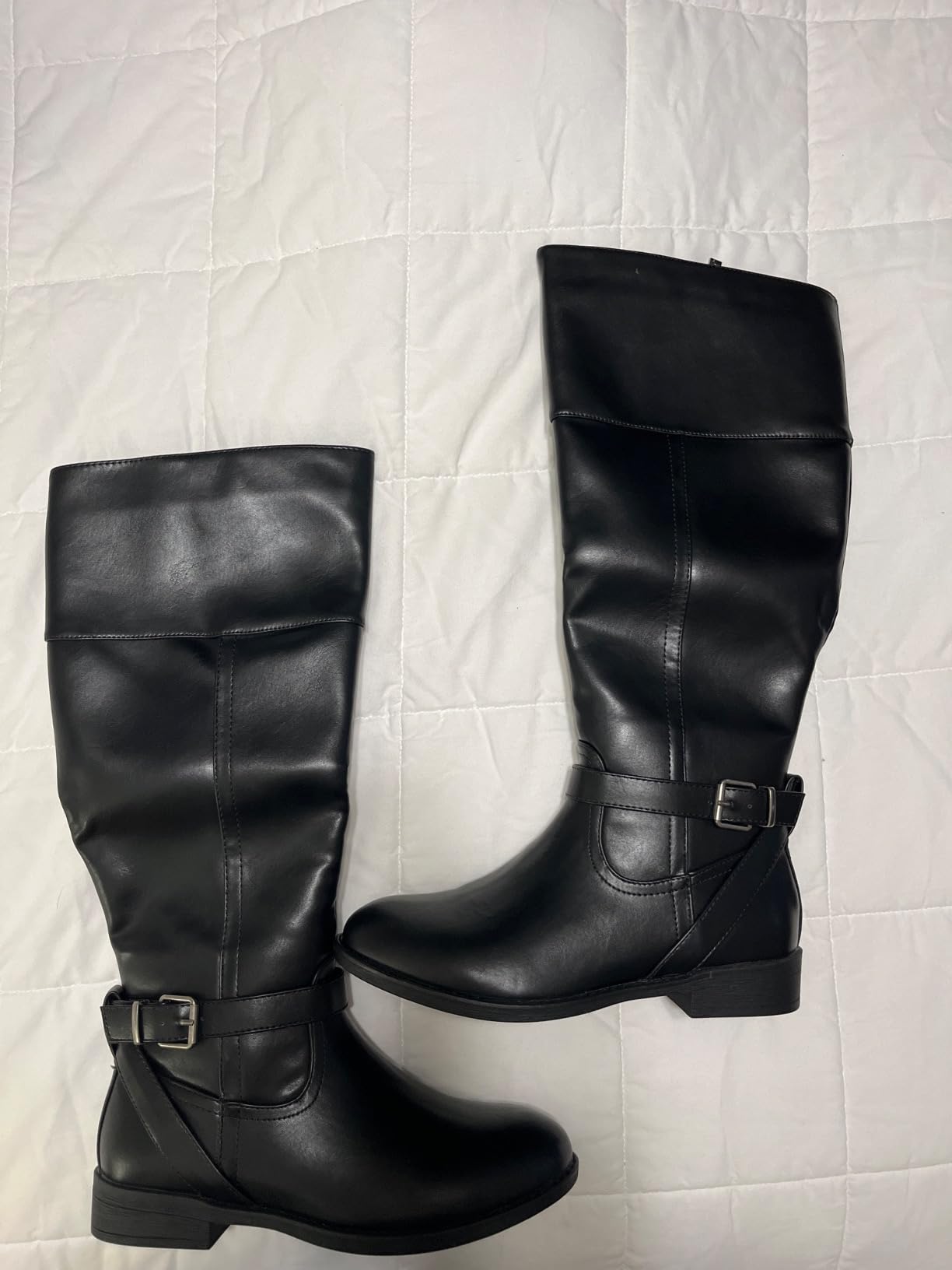 Jeossy Women's 950 Knee High Riding Tall Boots, Comfortable with Metal Buckle and Zipper Boots with Wide Calf and Wide Widths customer photo 1