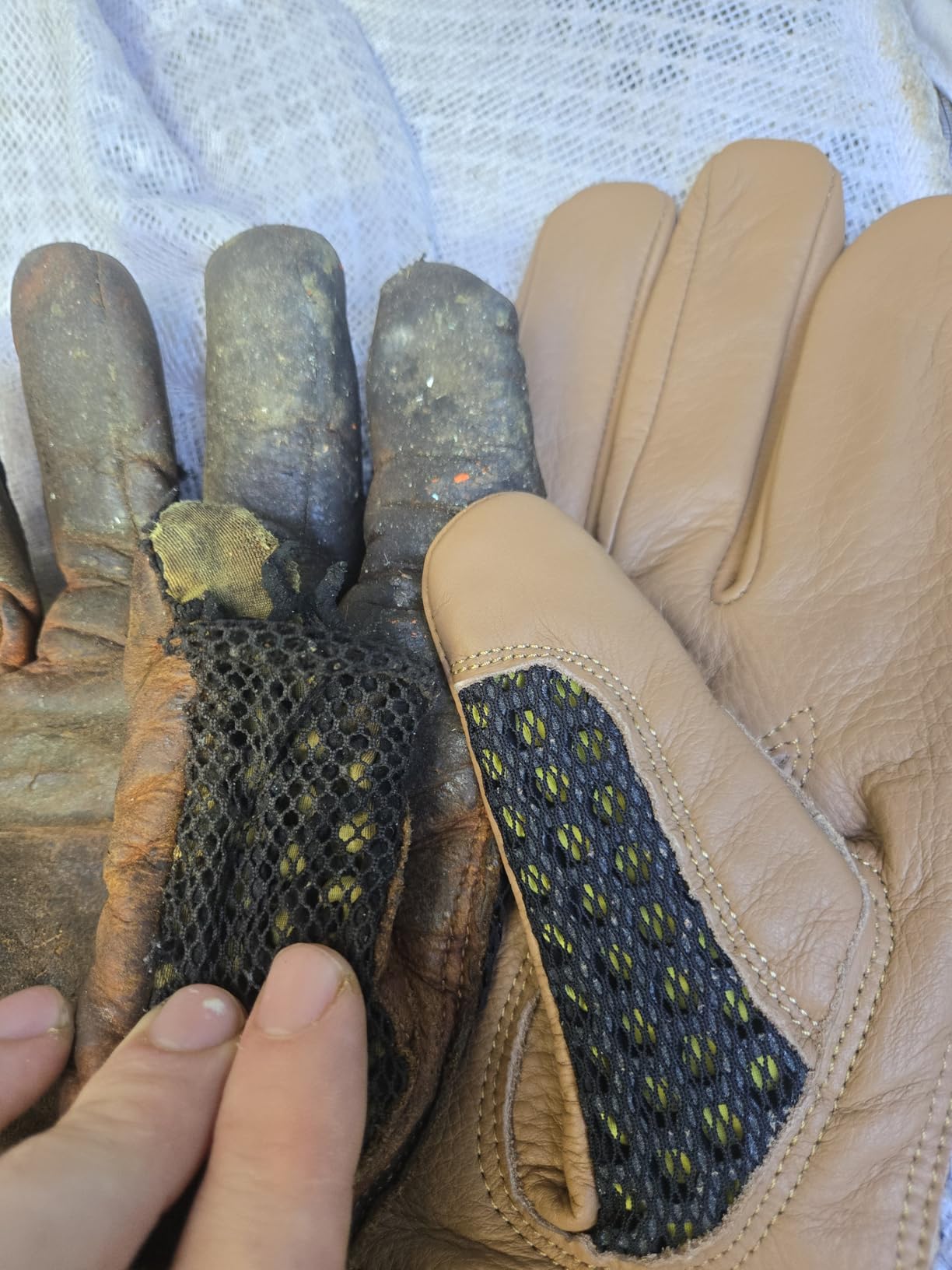 Heavy Duty Beekeeping Gloves, Extended Cuff, 5mm Cowhide with Patented Ventilation Beekeeping Supplies customer photo 2
