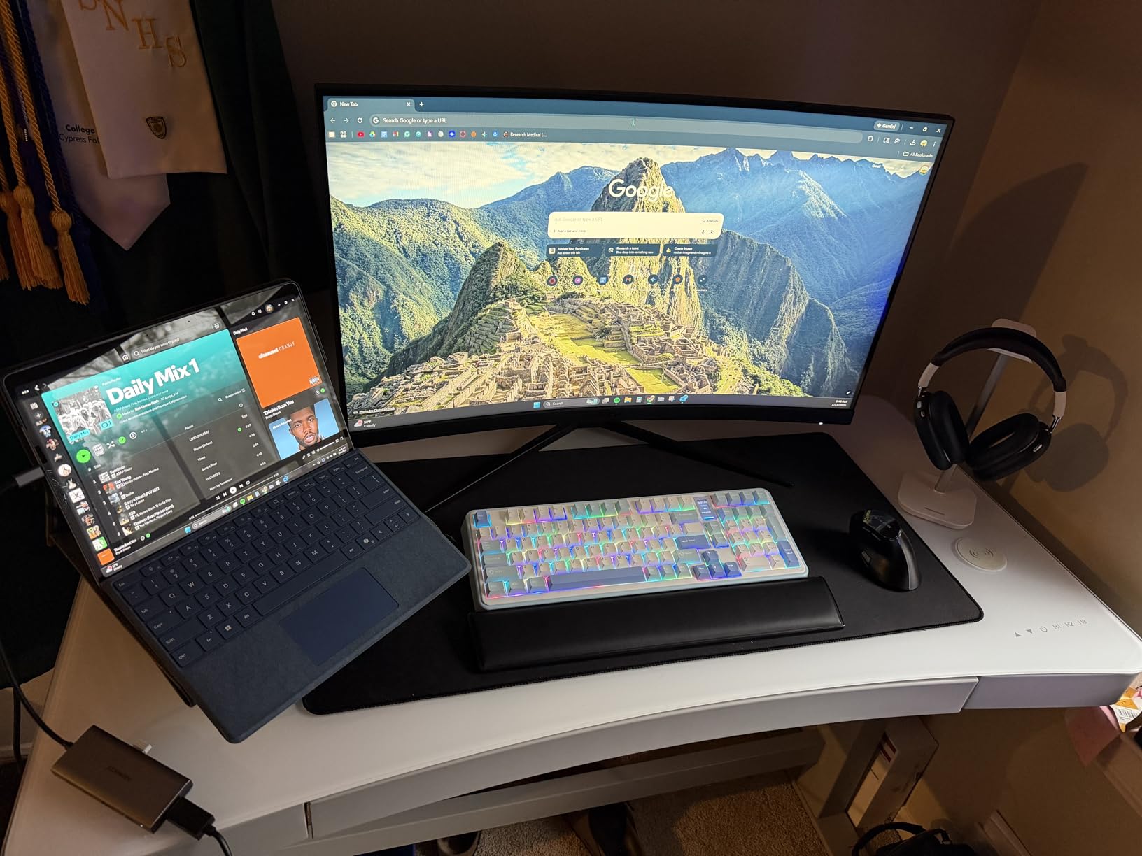 USB C Docking Station Dual Monitor, 15 in 1 Docking Station 3 Monitors with DP 8K, 2 HDMI 4K, 6 USB A/C Ports, 100W PD, Ethernet, Audio, SD/MicroSD, ABIWAZY USB C Hub for Dell/HP/Lenovo customer photo 1