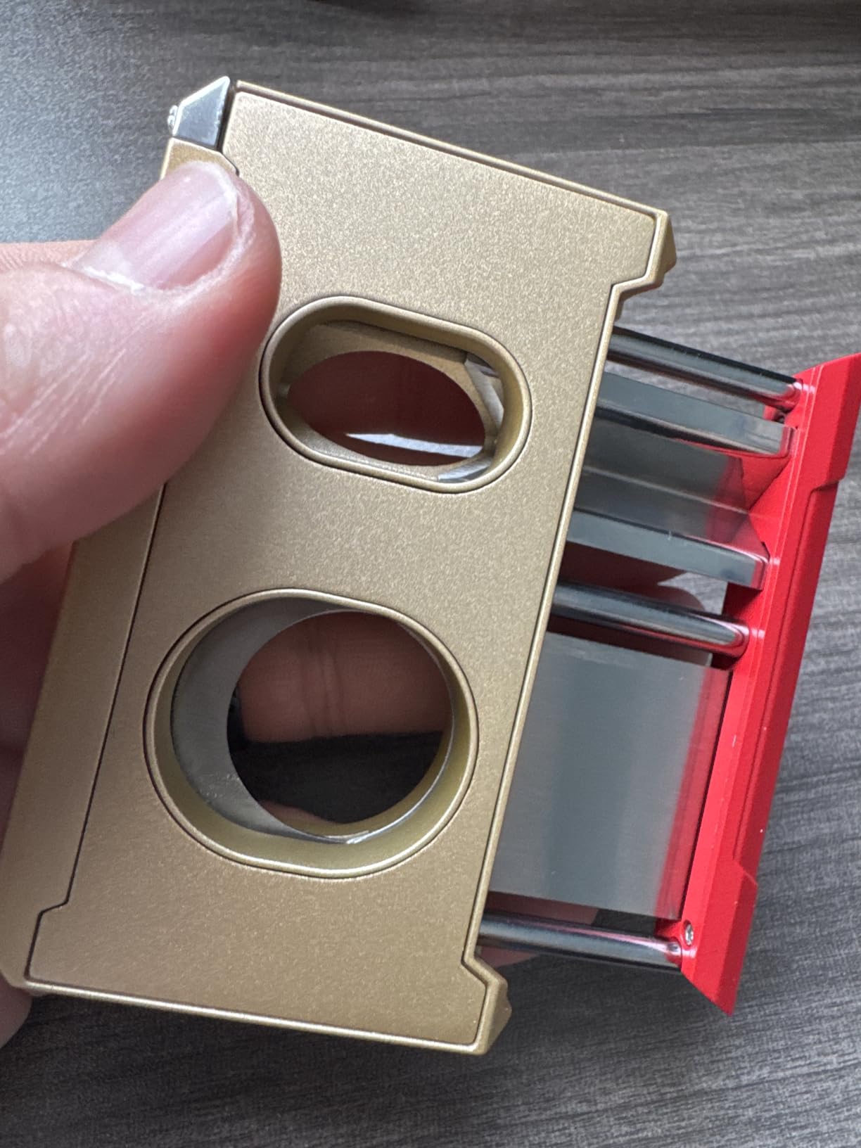 LIHTUN Cigar Cutter Guillotine 4 in 1 One Touch Straight Cut V Cutter with Cigar Punch Cigar Draw Enhancer, Stainless Steel Double Blade Cigar Clippers, Cuts Up to 60 Ring Gauge Cigars, Gift for Men customer photo 1