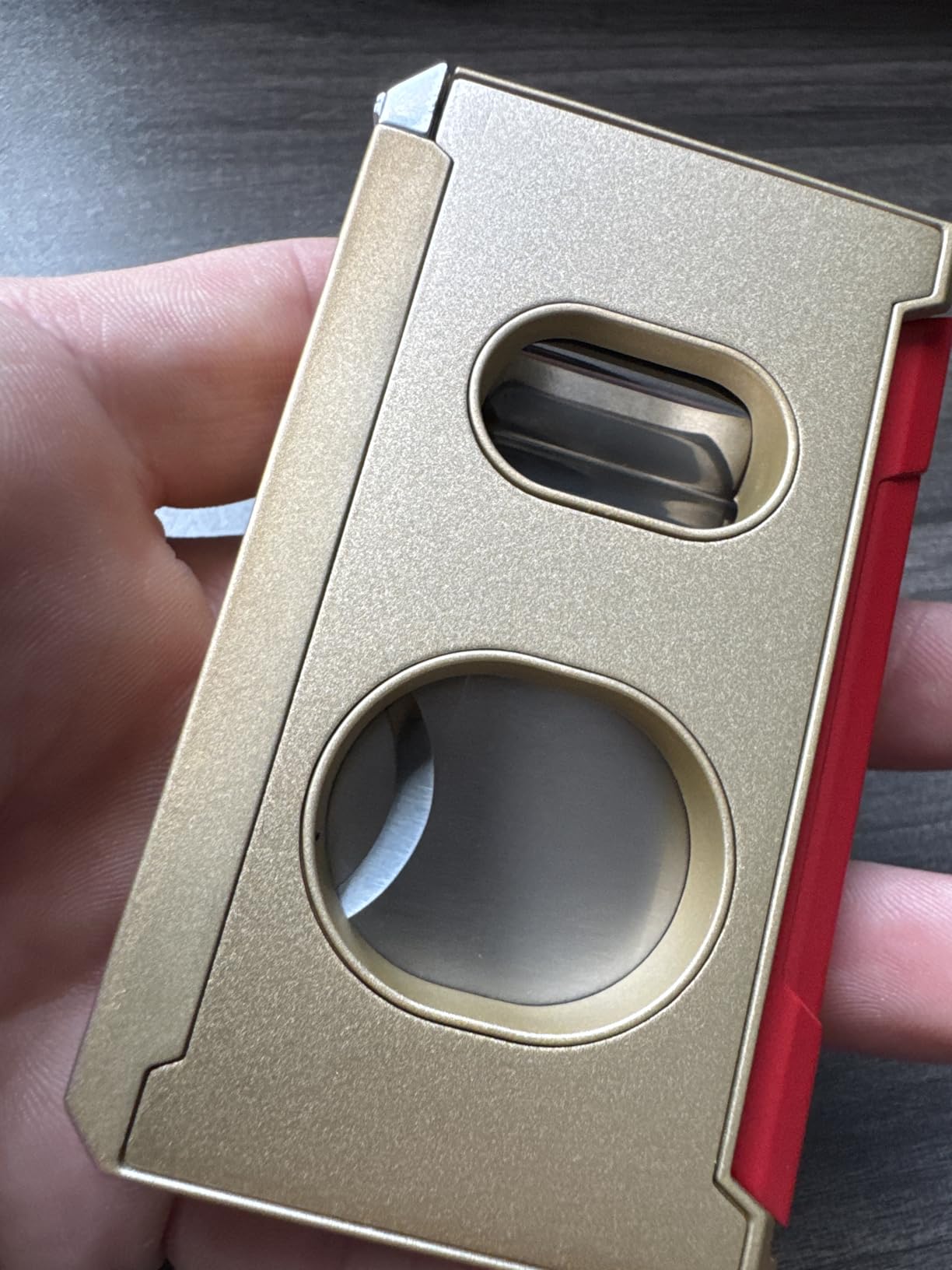 LIHTUN Cigar Cutter Guillotine 4 in 1 One Touch Straight Cut V Cutter with Cigar Punch Cigar Draw Enhancer, Stainless Steel Double Blade Cigar Clippers, Cuts Up to 60 Ring Gauge Cigars, Gift for Men customer photo 2