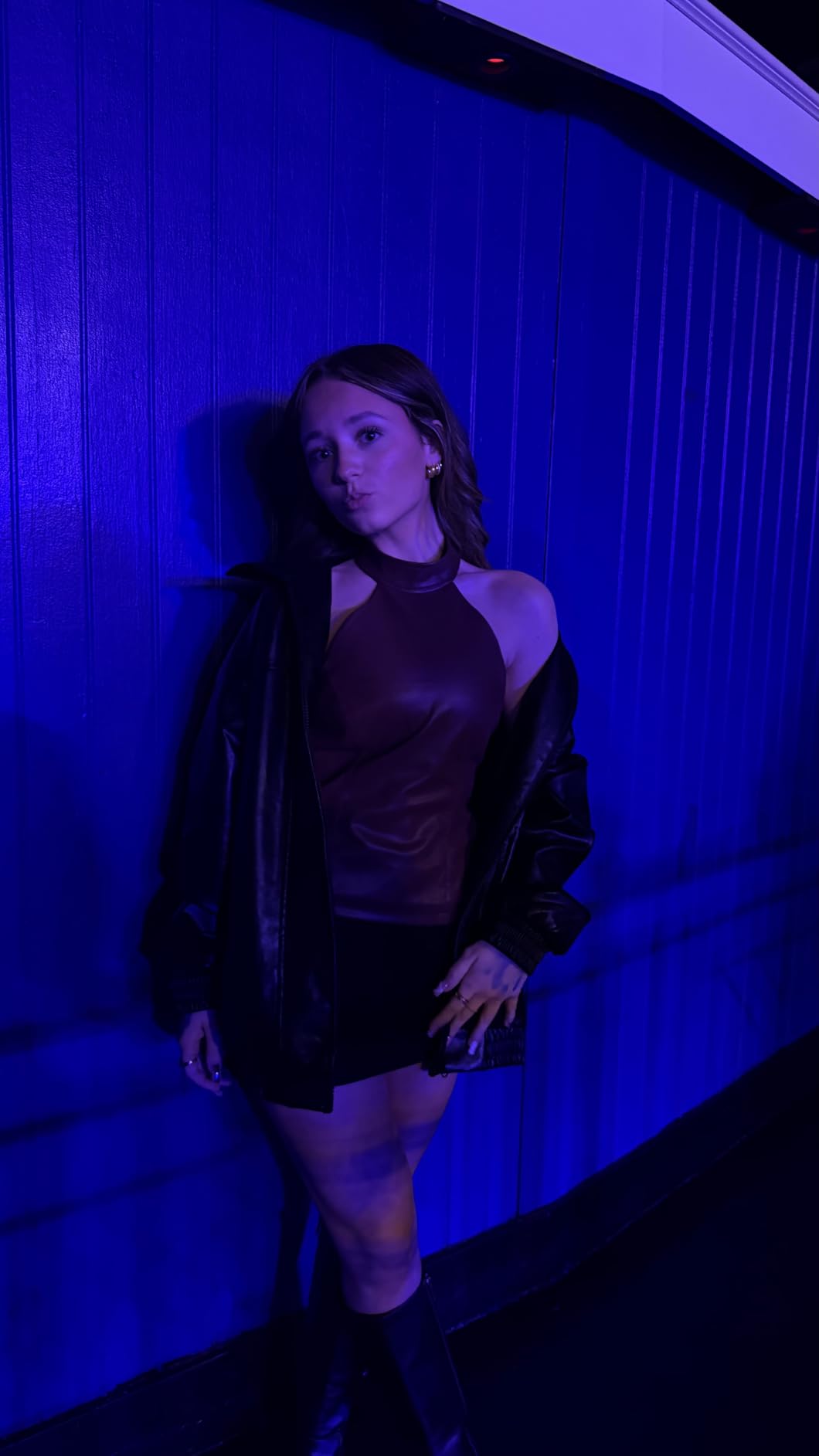 Sampeel Leather Jacket Women Faux Oversized Motorcycle Bomber Coats 2025 Fall Fashion Outfits Winter Clothes customer photo 1