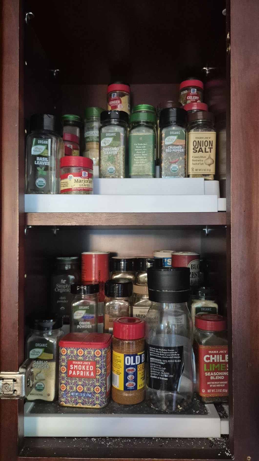 Oizeir Clear Spice Rack (2-Pack) - 3-Tier Acrylic Organizer for Cabinet - Deep Spice Shelf - 10.4 x 9.6 x 4 Inches - Holds Seasoning and Condiments customer photo 1