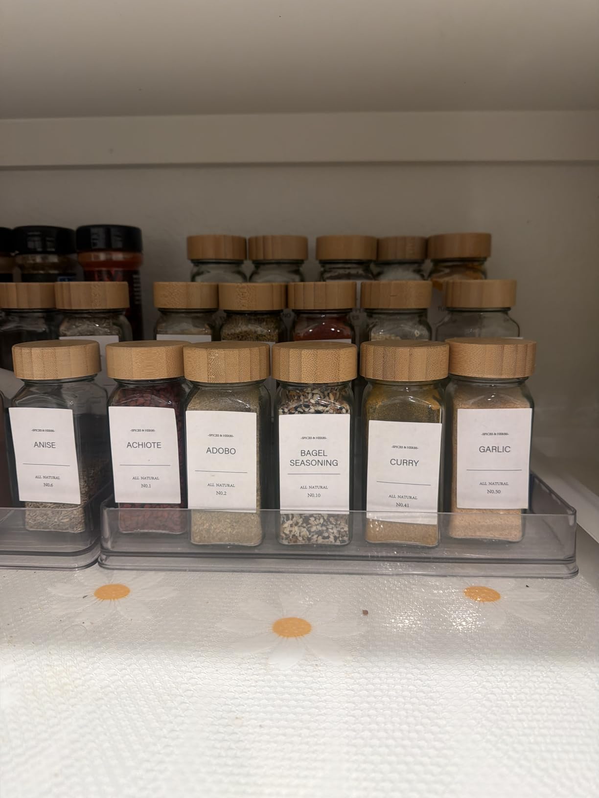 Oizeir Clear Spice Rack (2-Pack) - 3-Tier Acrylic Organizer for Cabinet - Deep Spice Shelf - 10.4 x 9.6 x 4 Inches - Holds Seasoning and Condiments customer photo 2